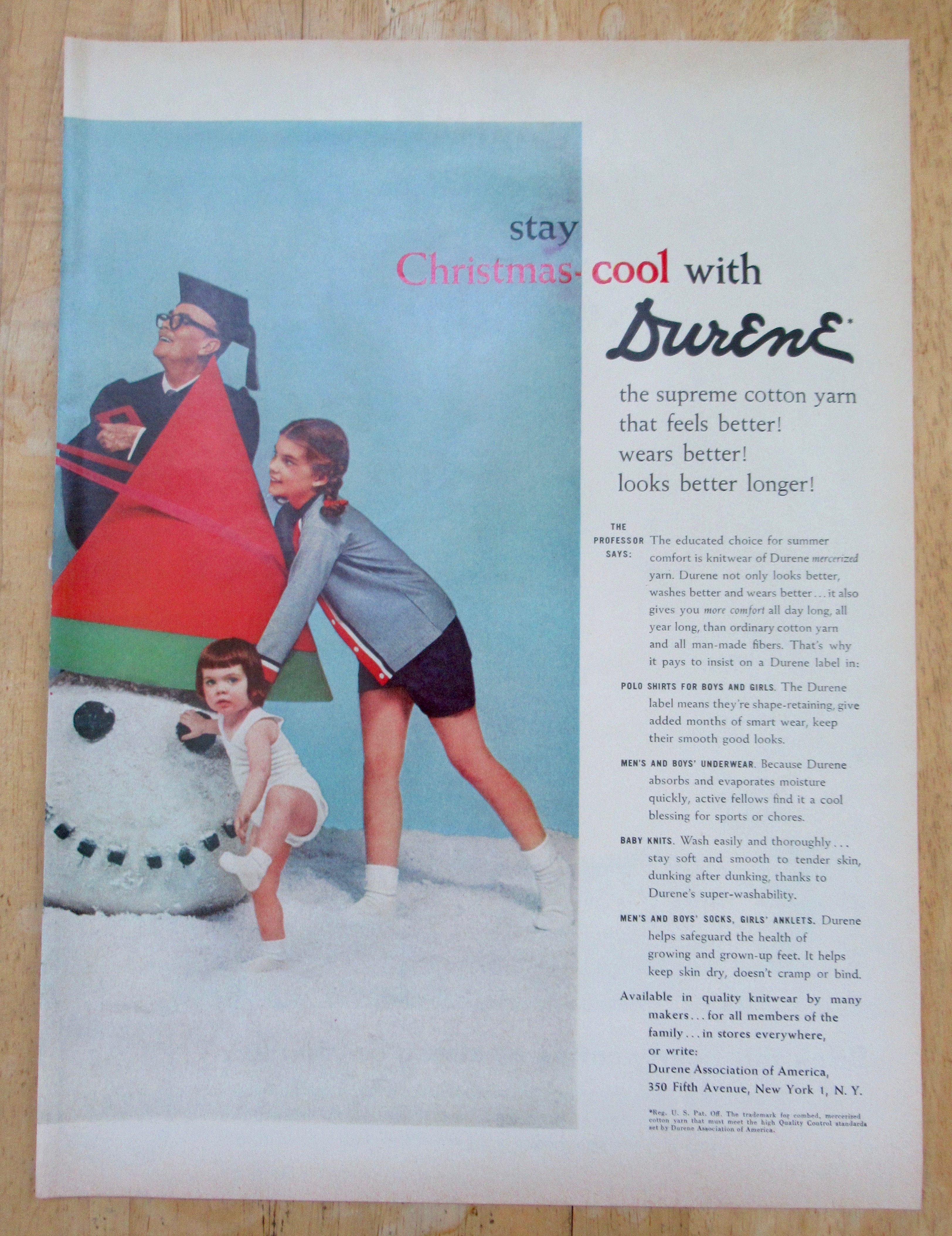 1957 Durene Yarn with Christmas Cool