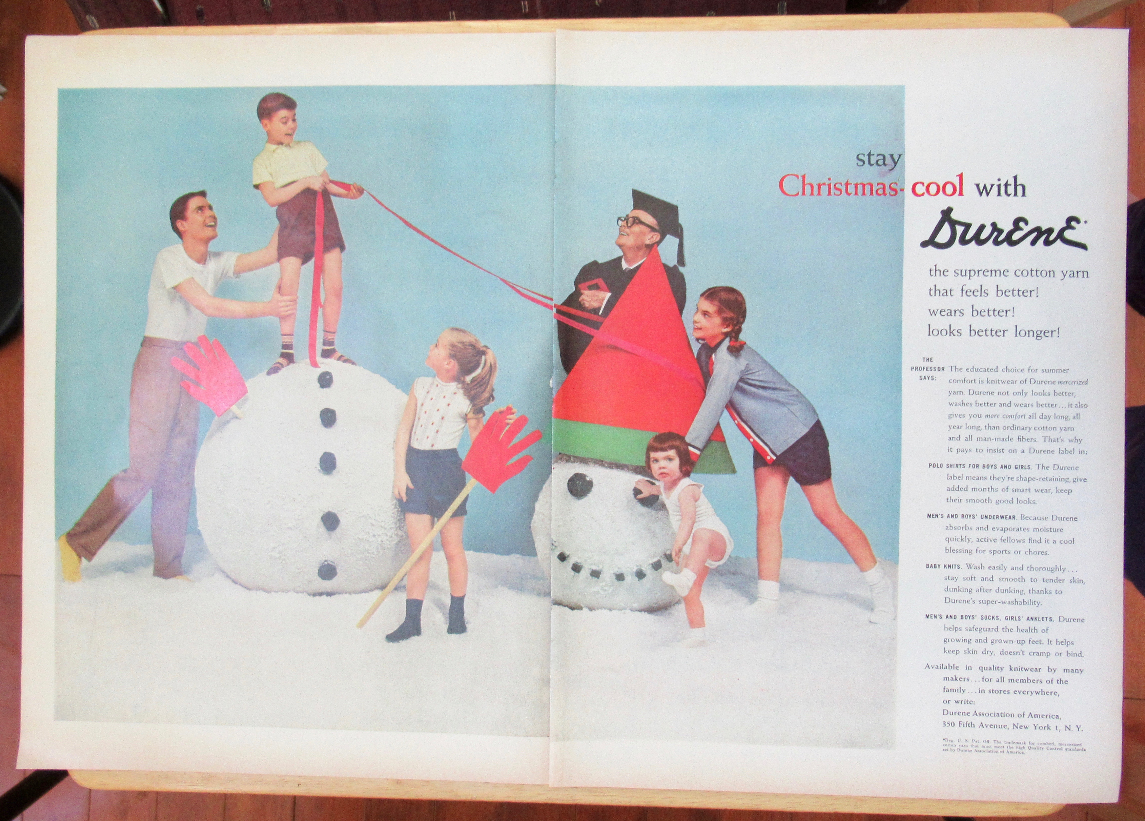 1957 Durene Yarn with Christmas Cool