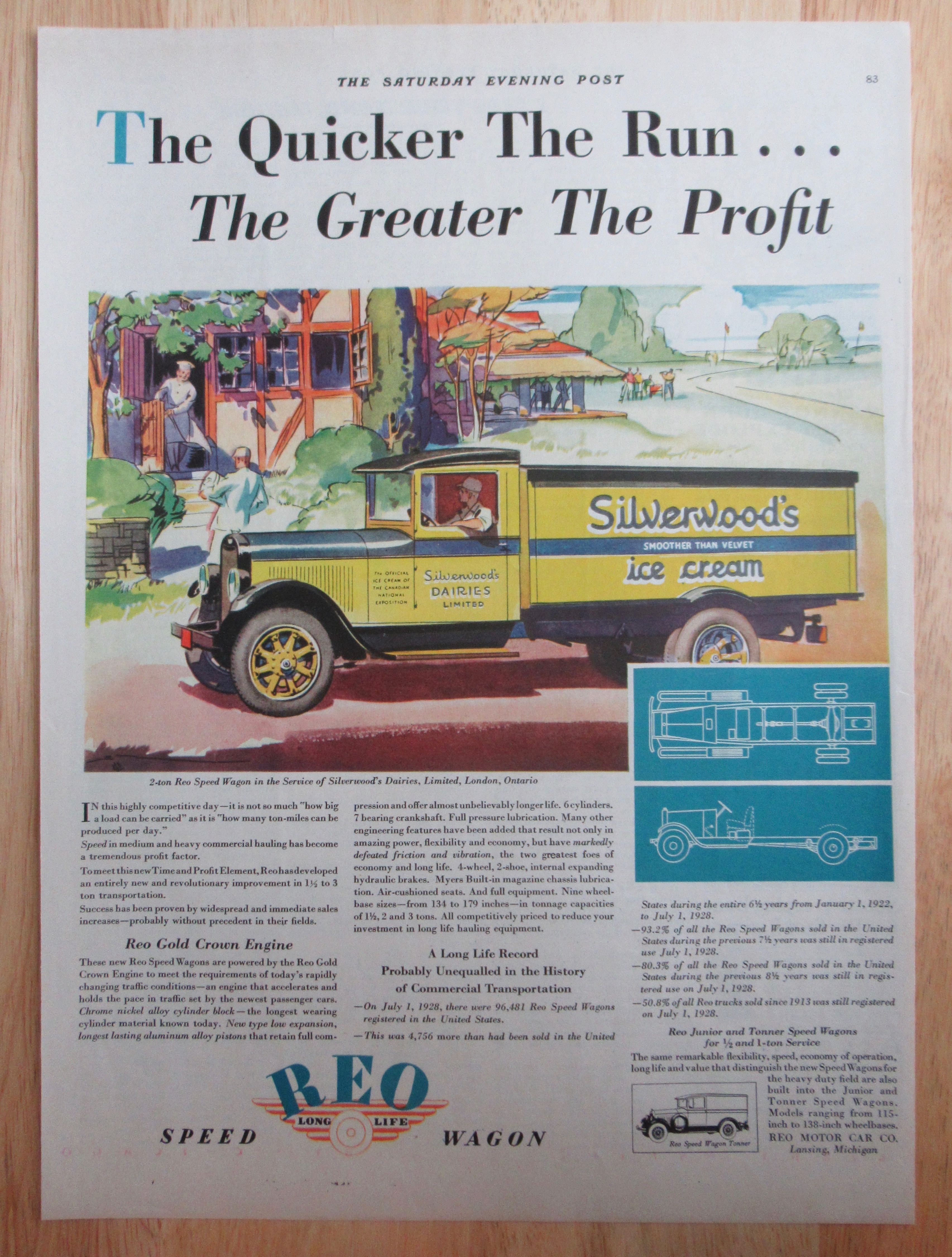 1929 REO Speed Wagon with Silverwood's Ice Cream Truck