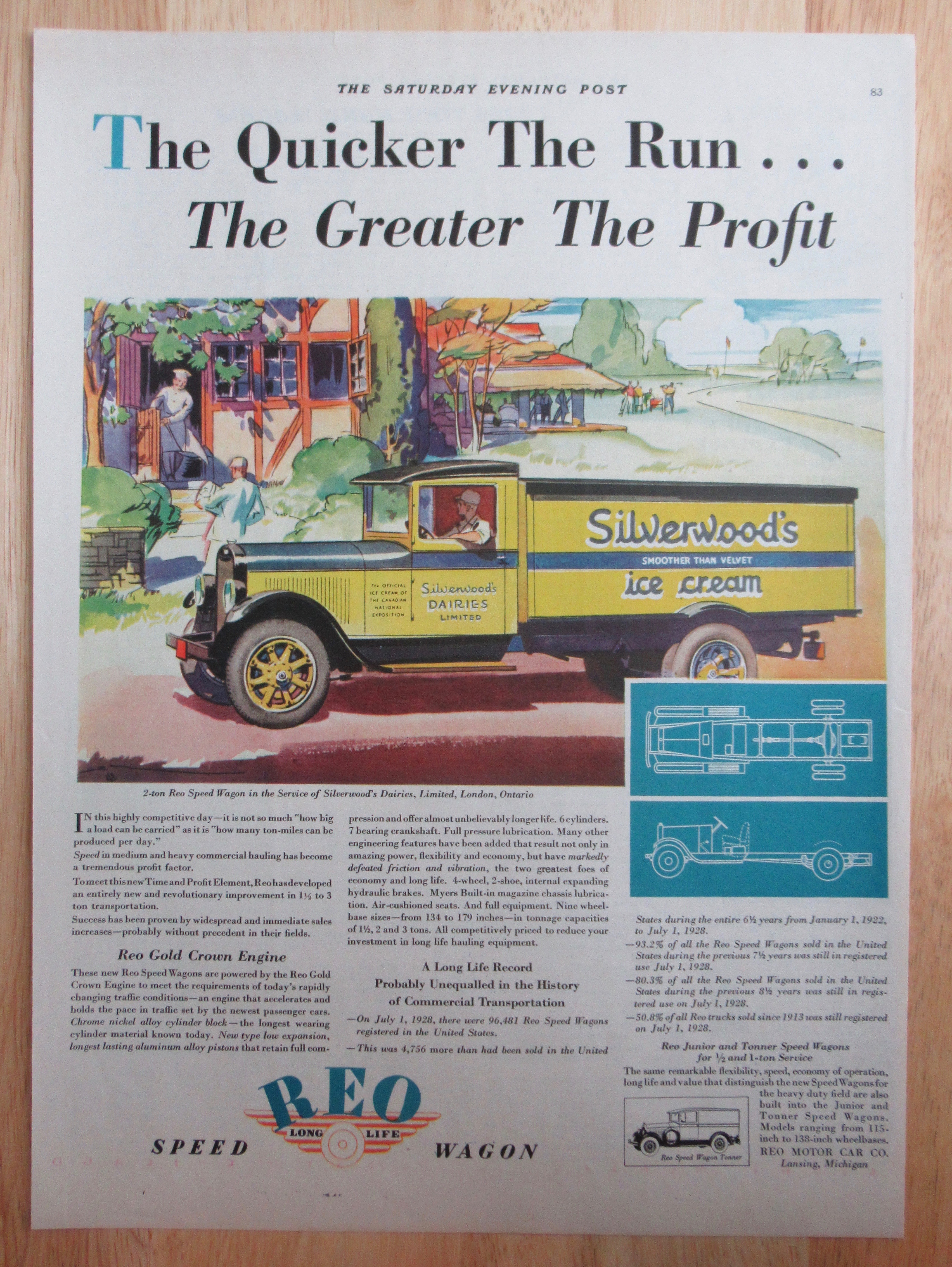 1929 REO Speed Wagon with Silverwood's Ice Cream Truck
