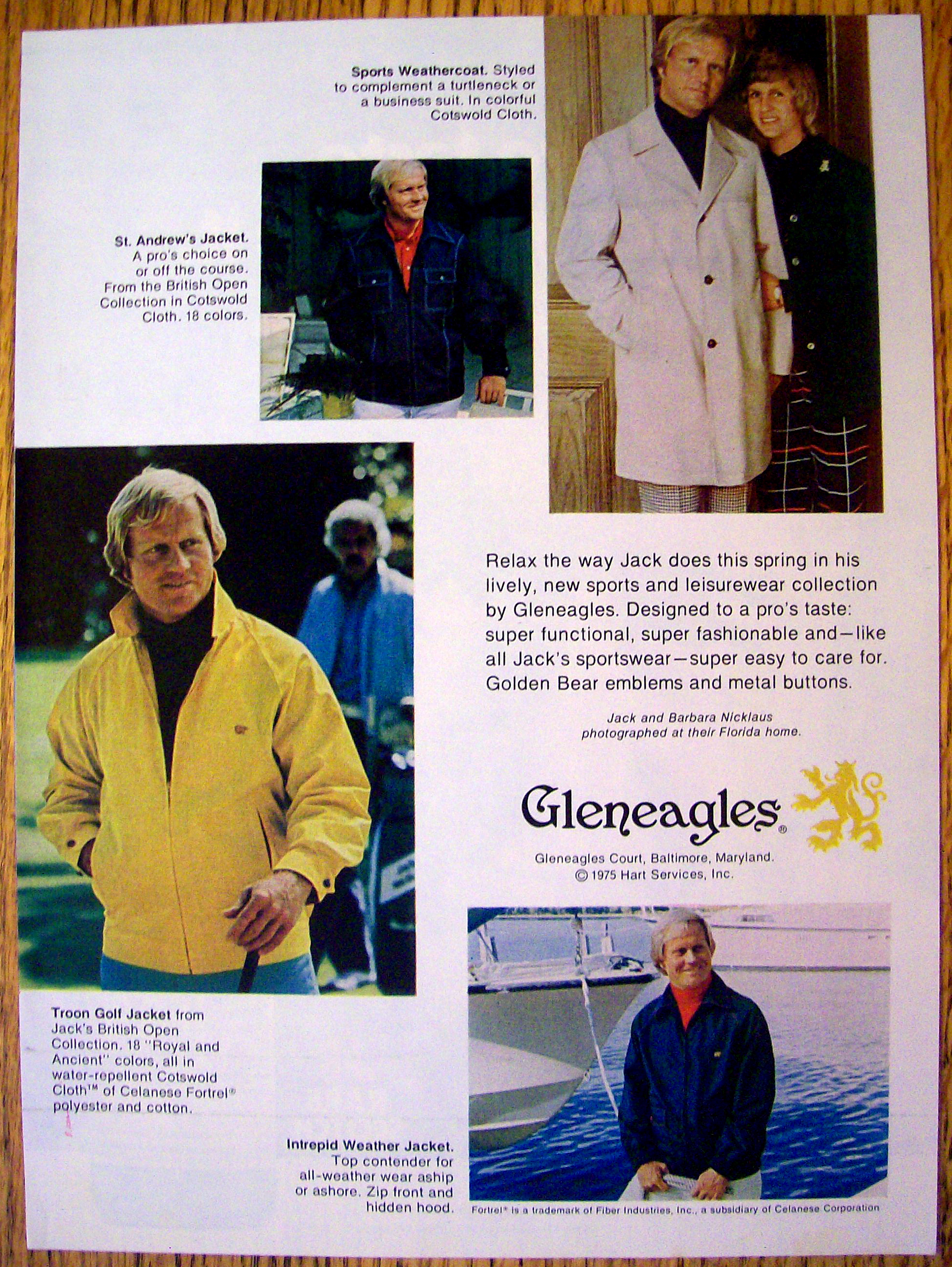 1975 Gleneagles with Golfer Jack Nicklaus