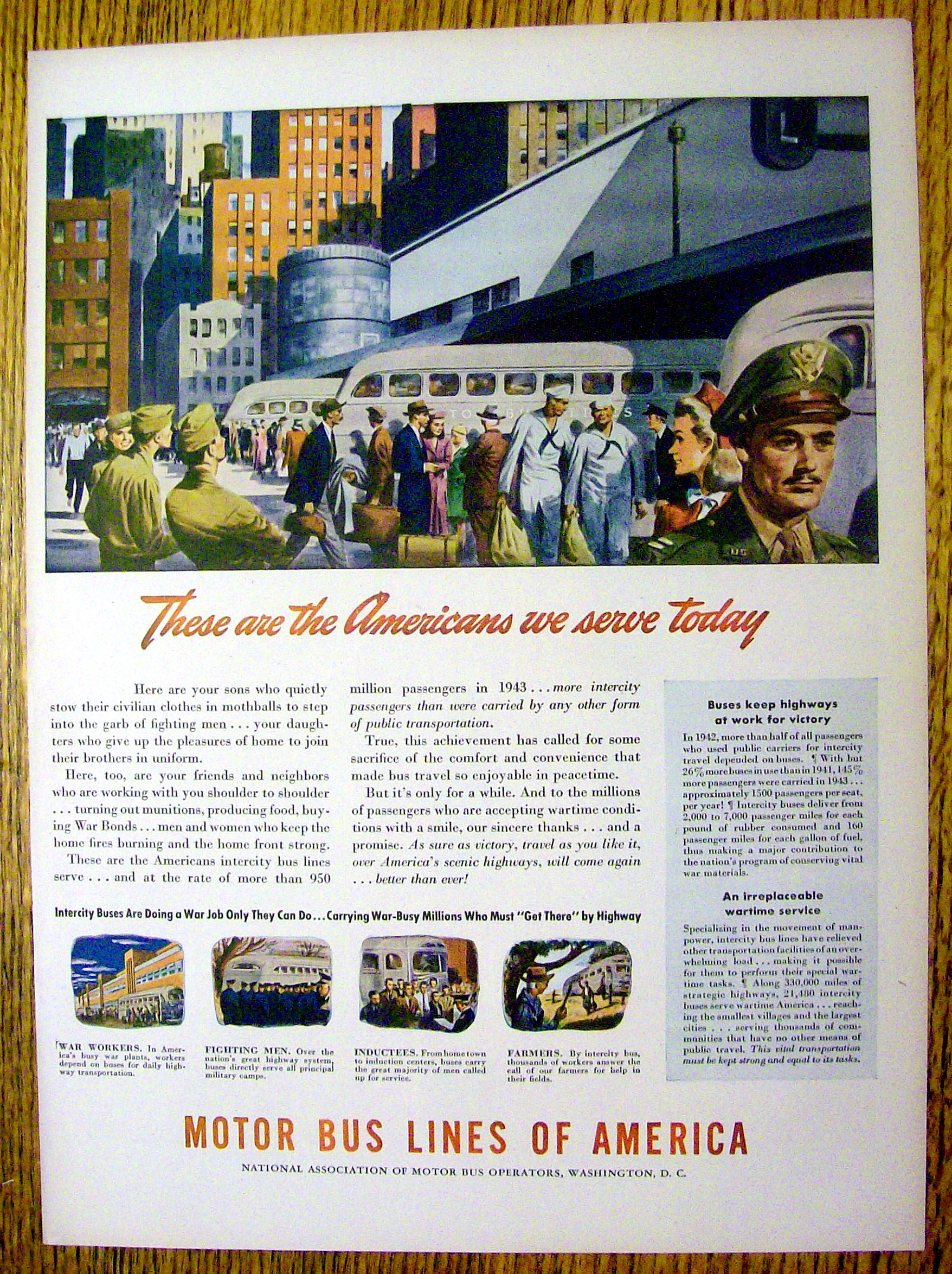 1944 Motor Bus Lines Of America