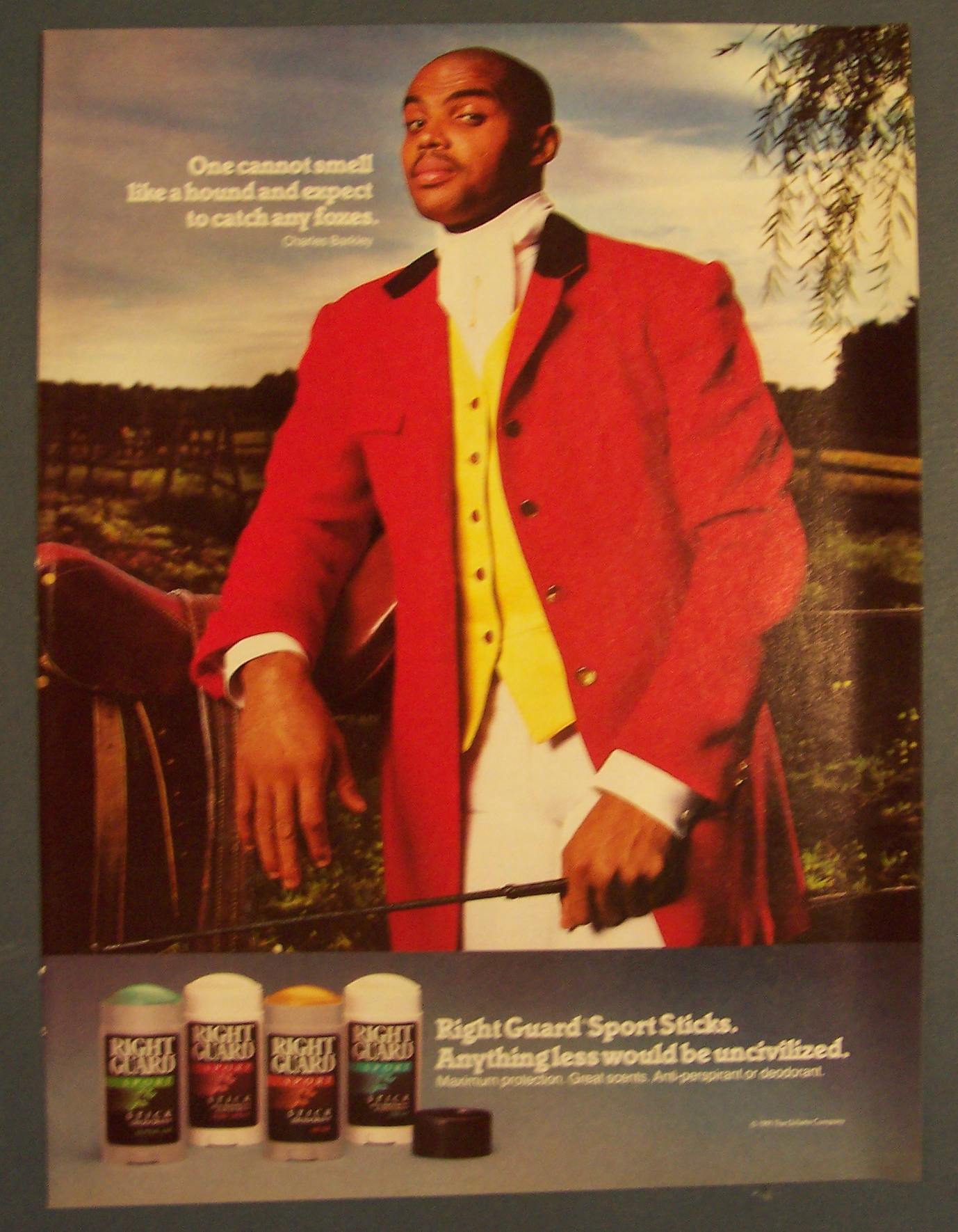 1991 Right Guard Deodorant w/Charles Barkley