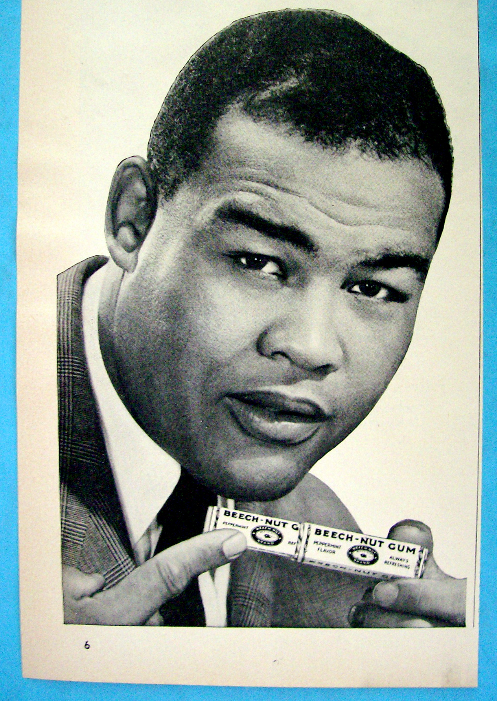 1953 Beech Nut Gum Ad with Boxer Joe Louis