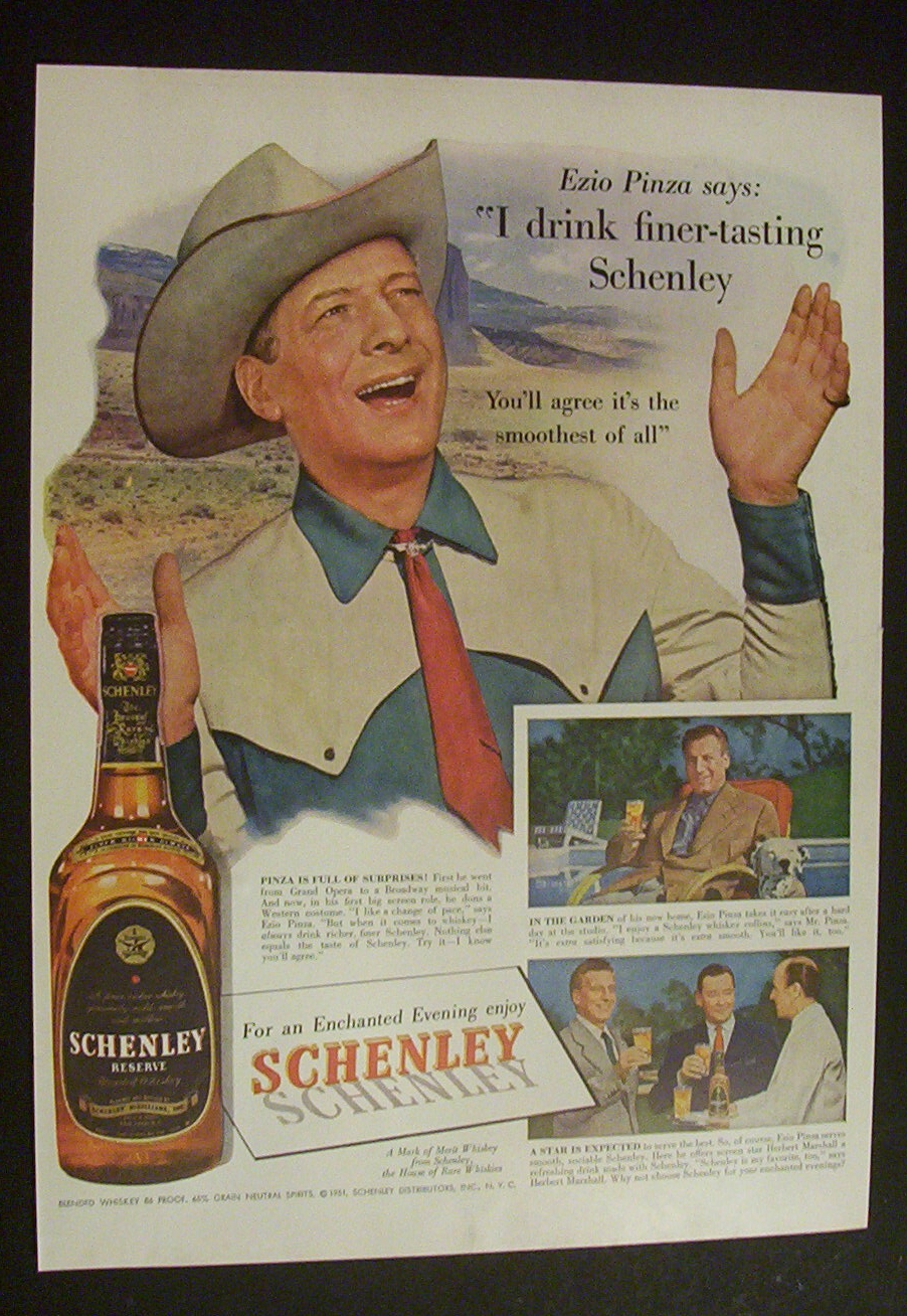 1951 Schenley with Ezio Pinza