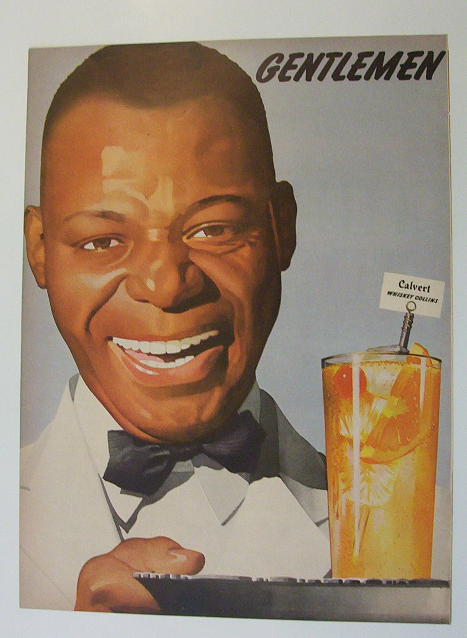 1941 Calvert Whiskey with Waiter Holding A Tray