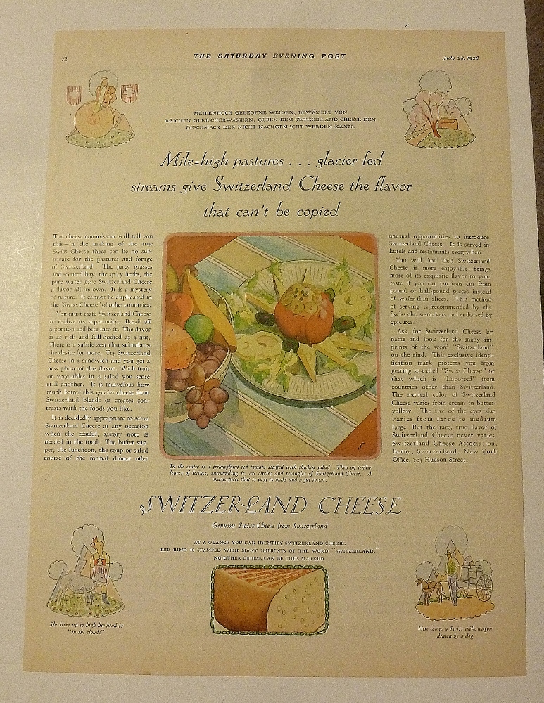 1928 Switzerland Cheese With Cheese With Stuffed Tomato