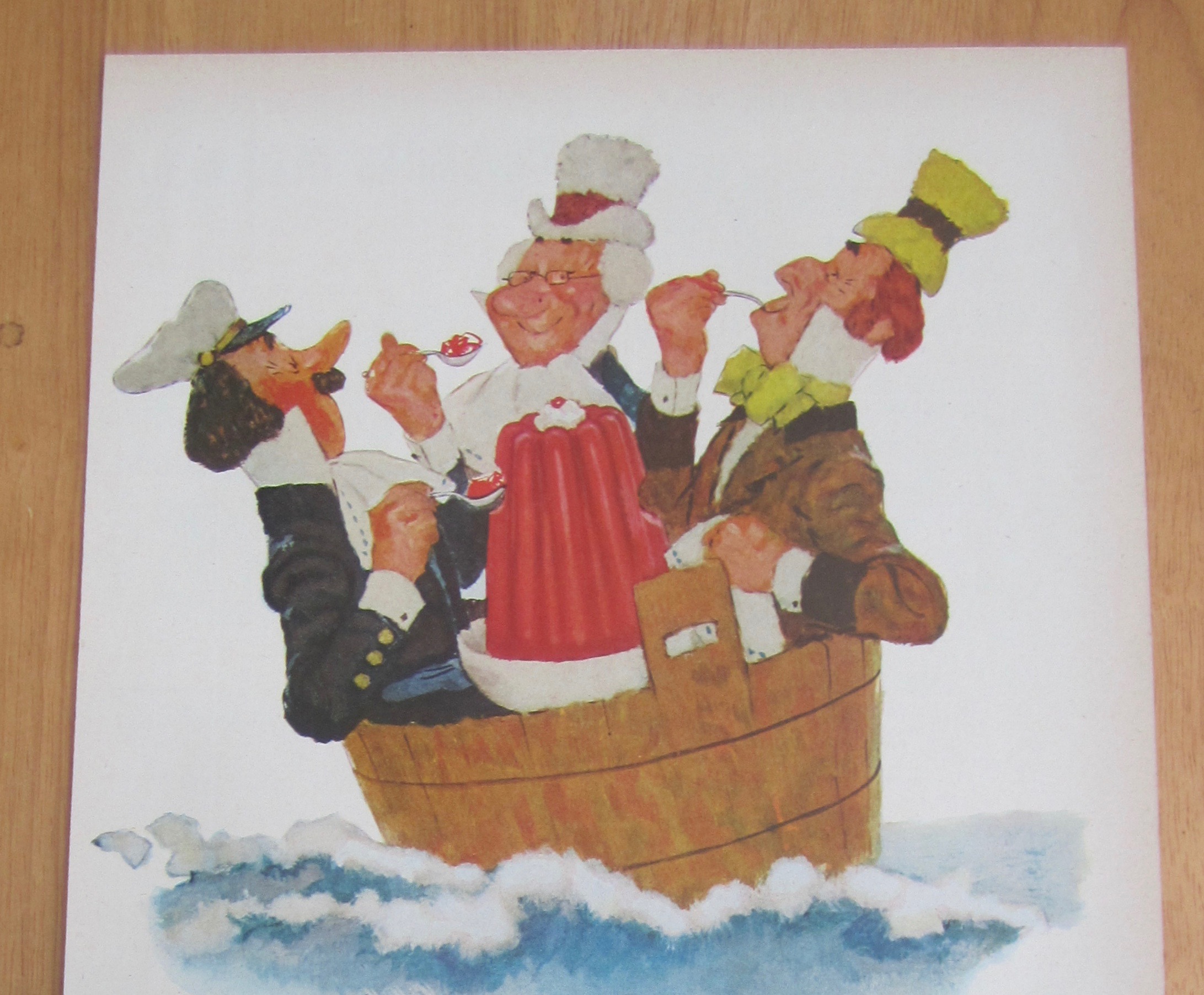 1955 Jell-O Gelatin Dessert with Three Men in a Tub