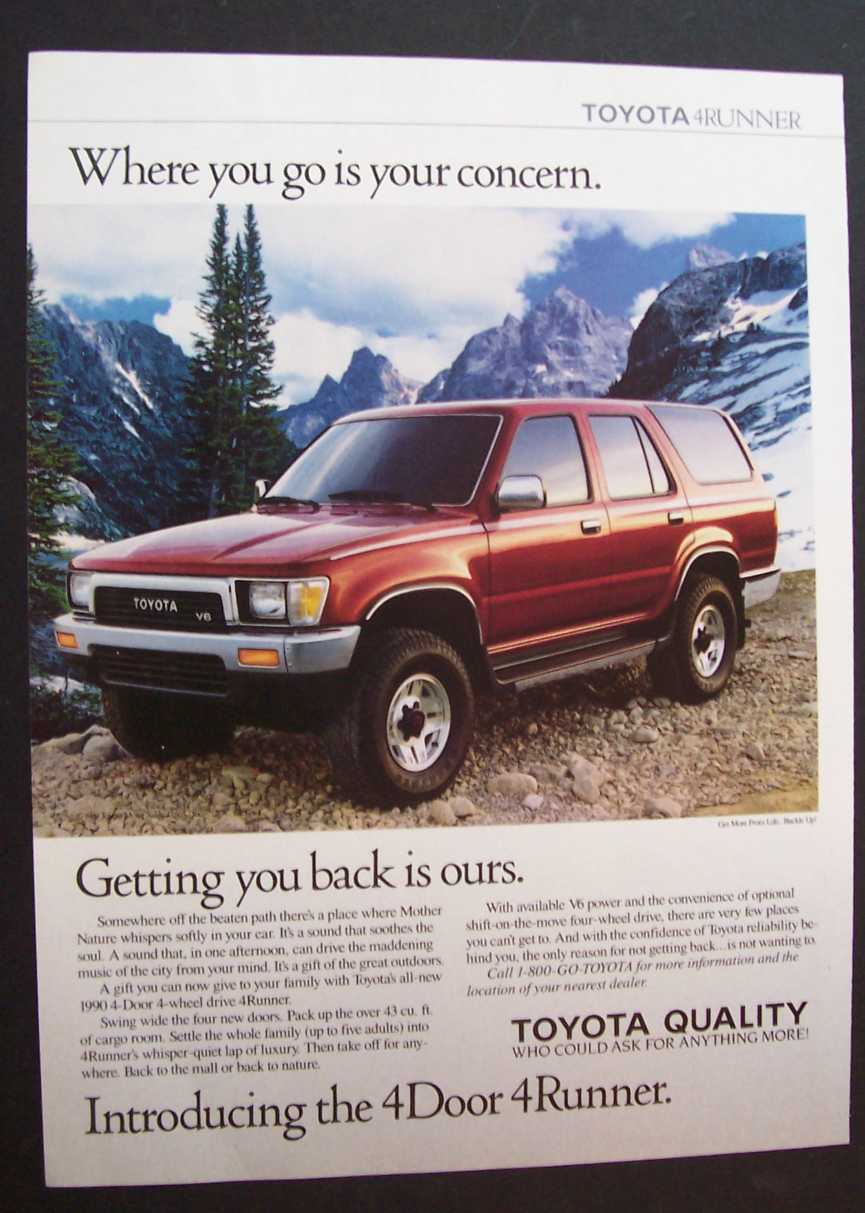 Vintage Ad: 1989 Toyota 4 Door 4 Runner