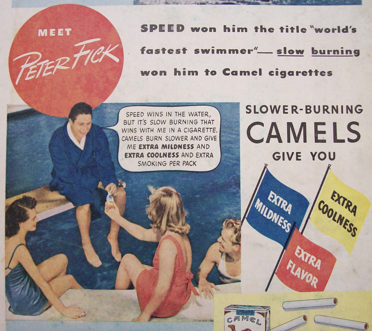 Vintage Ad: 1940 Camel Cigarettes w/ Peter Fick