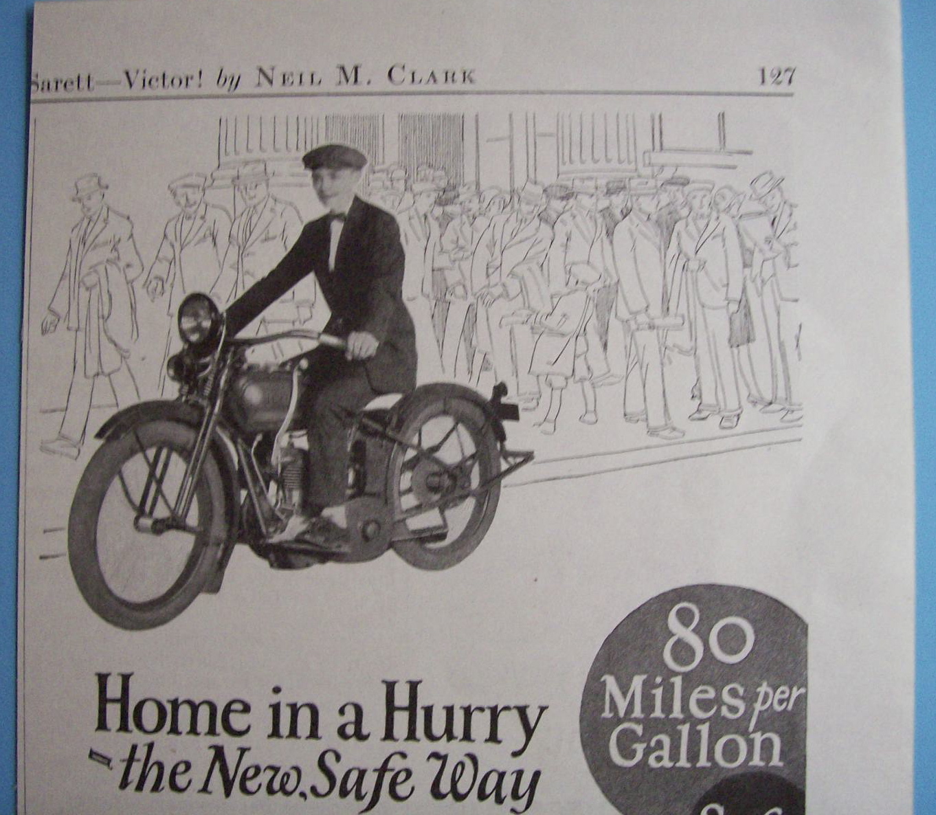 1926 Harley-Davidson Single Motorcycle with Man