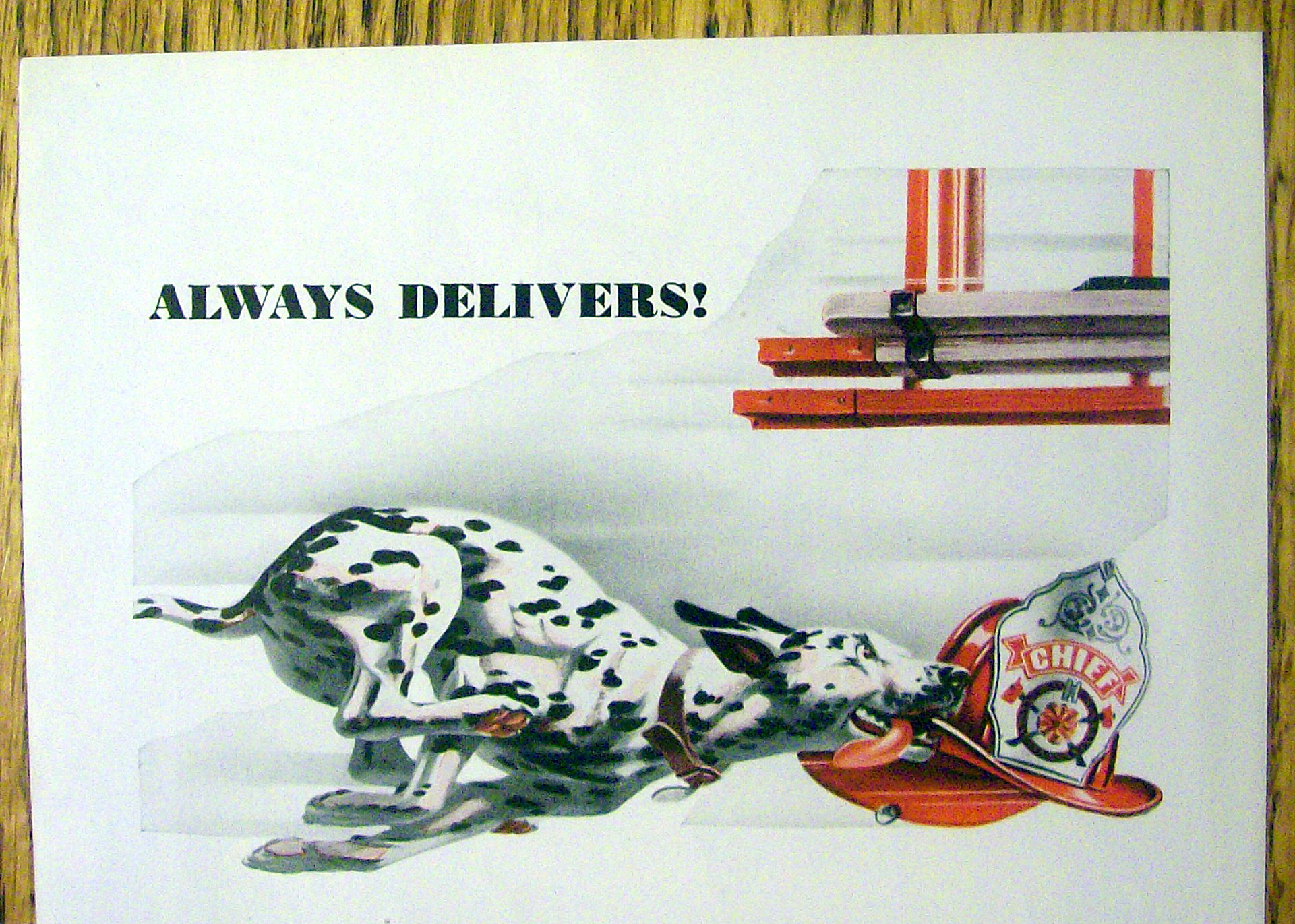 1947 Texaco Fire Chief Gasoline w/Dalmatian & Hat