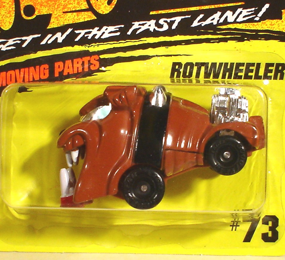 Matchbox 1994-1997 style card, #73 Rotwheeler