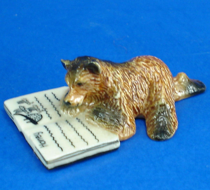 K1601 Brown Bear Cub with Book