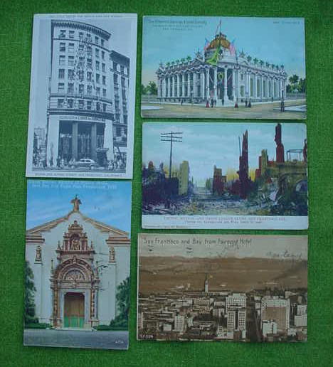 9 Old San Francisco, Calif Postcards