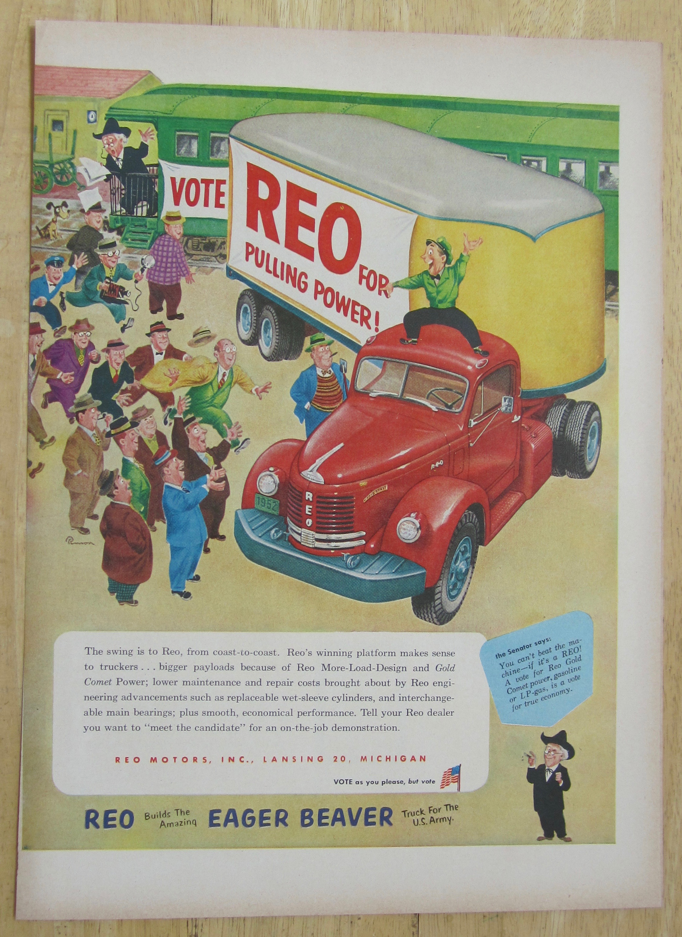 1952 Reo Trucks With The Eager Beaver