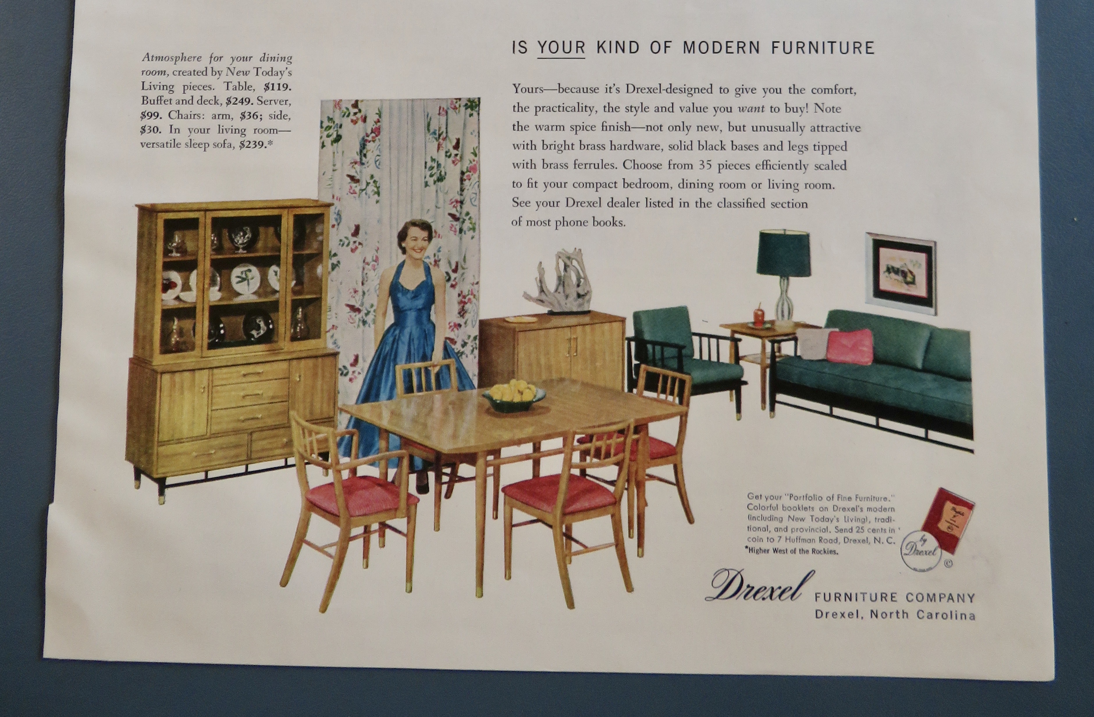 1954 Drexel Furniture with Elm & Beech Pieces