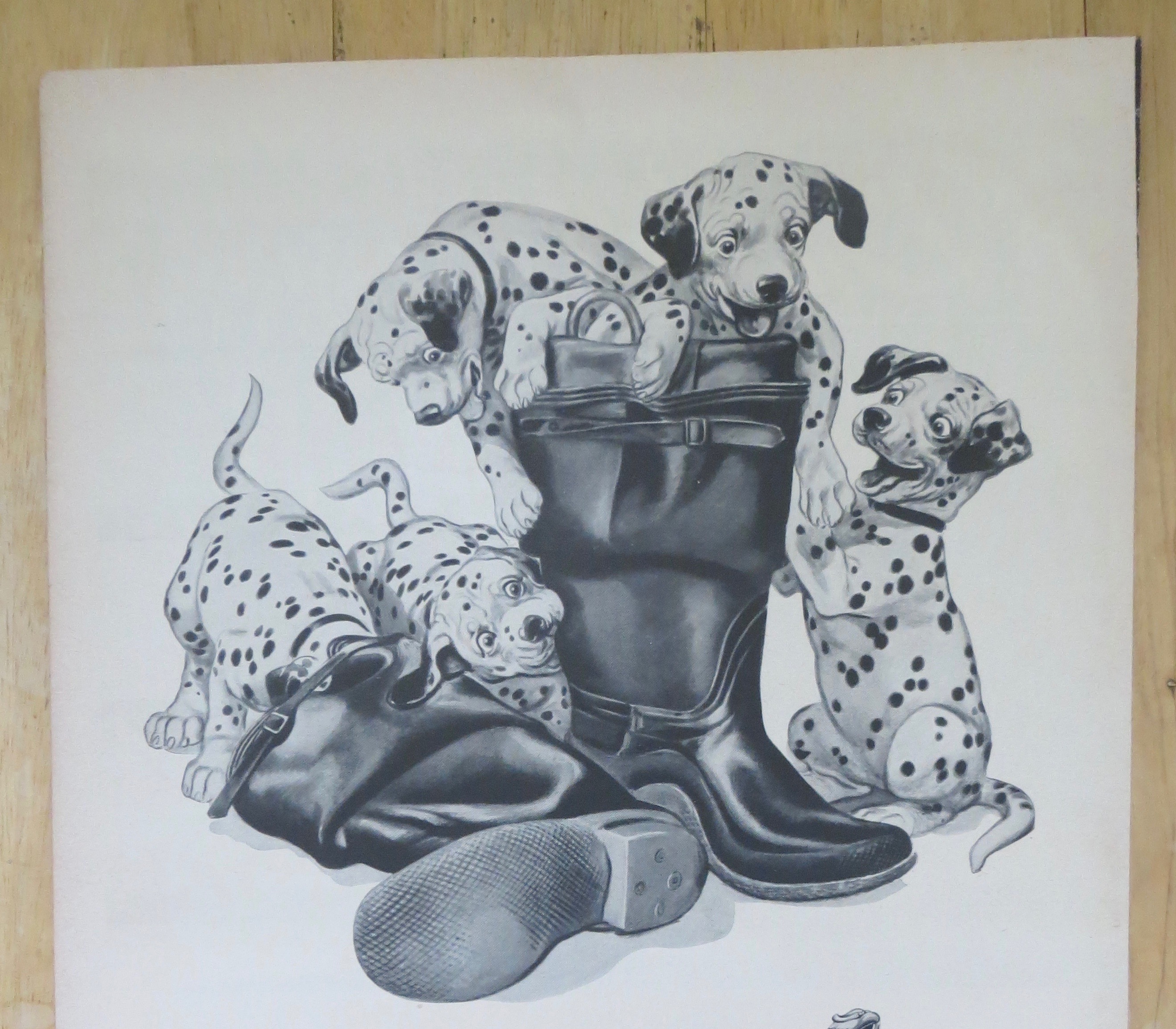1952 Texaco Fire Chief Gasoline w/ 5 Dalmatians & Boots