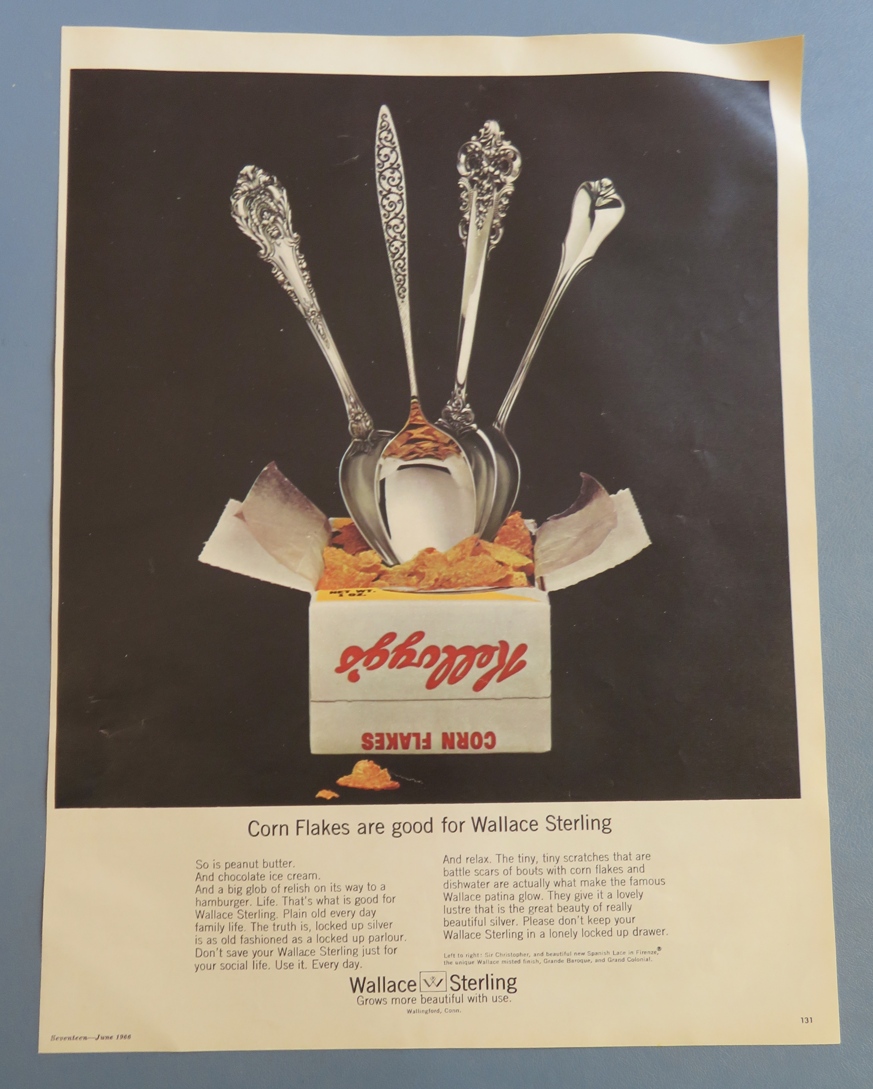 1966 Wallace Sterling with Spoons in Box of Corn Flakes