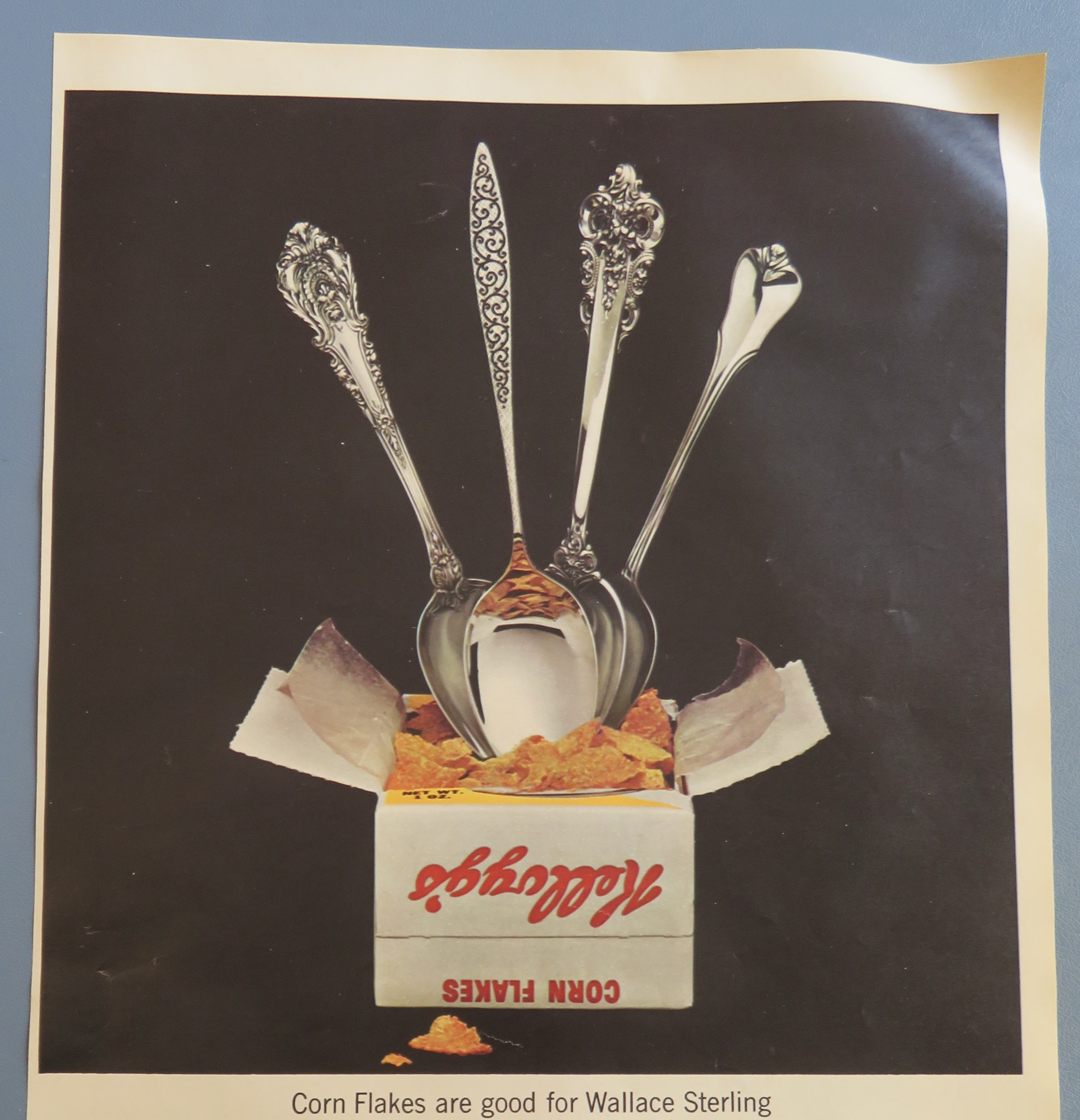 1966 Wallace Sterling with Spoons in Box of Corn Flakes