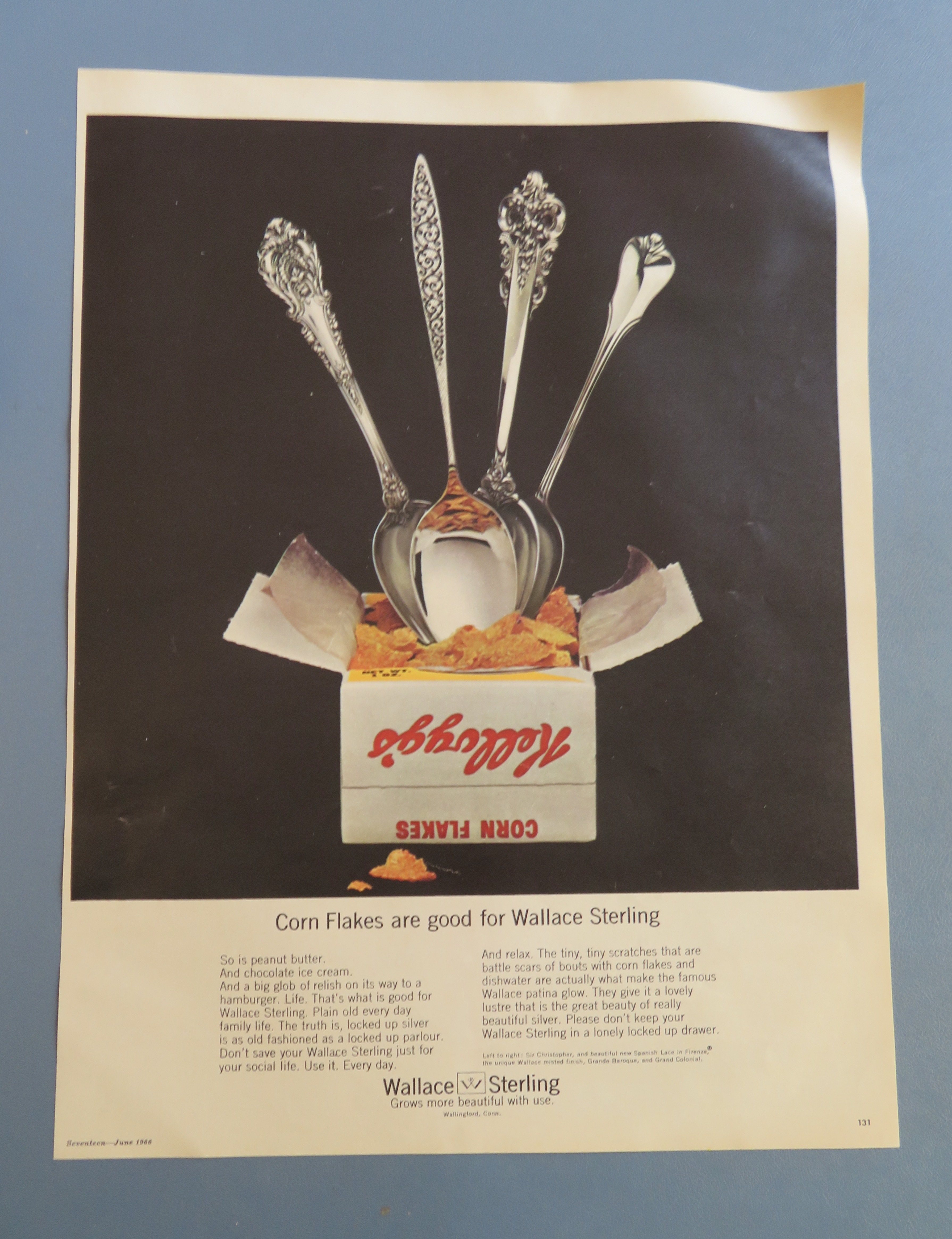 1966 Wallace Sterling with Spoons in Box of Corn Flakes