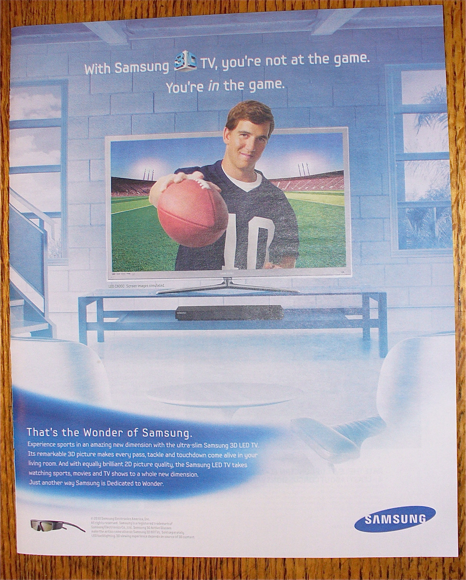 2010 Samsung with New York Giants' Eli Manning