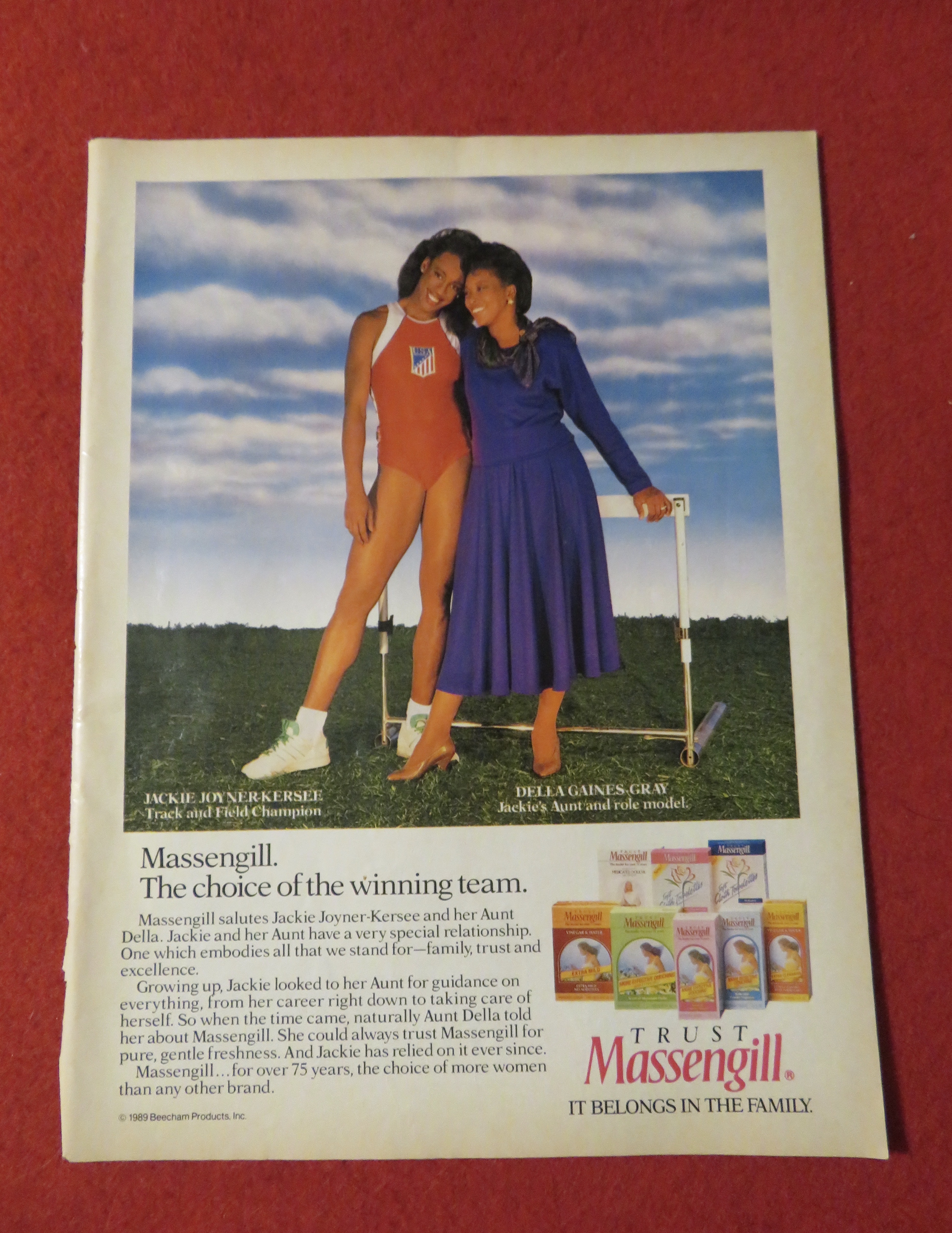 1990 Massengill with Jackie Joyner Kersee