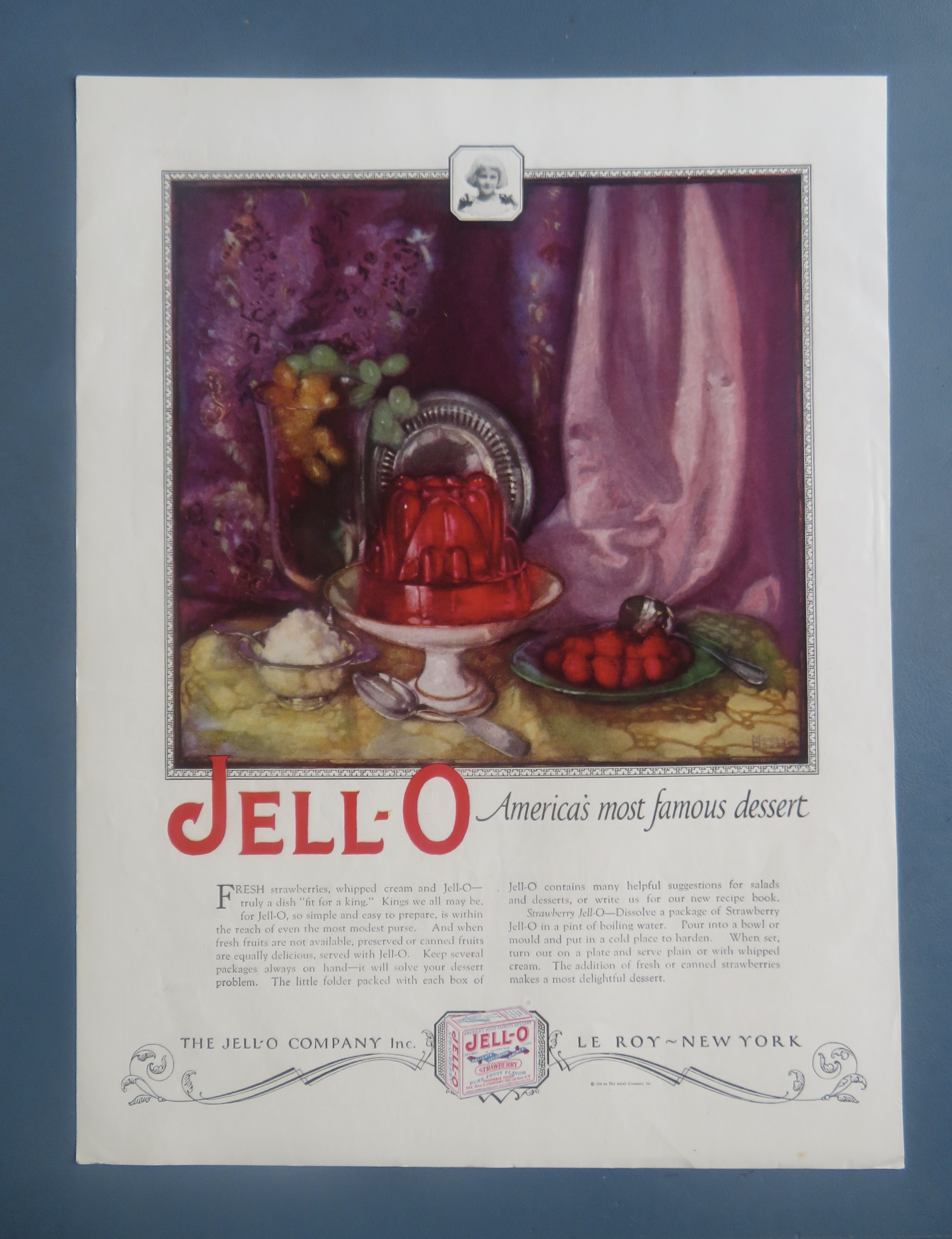 1924 Jell-O with Strawberry Jell-O Mold