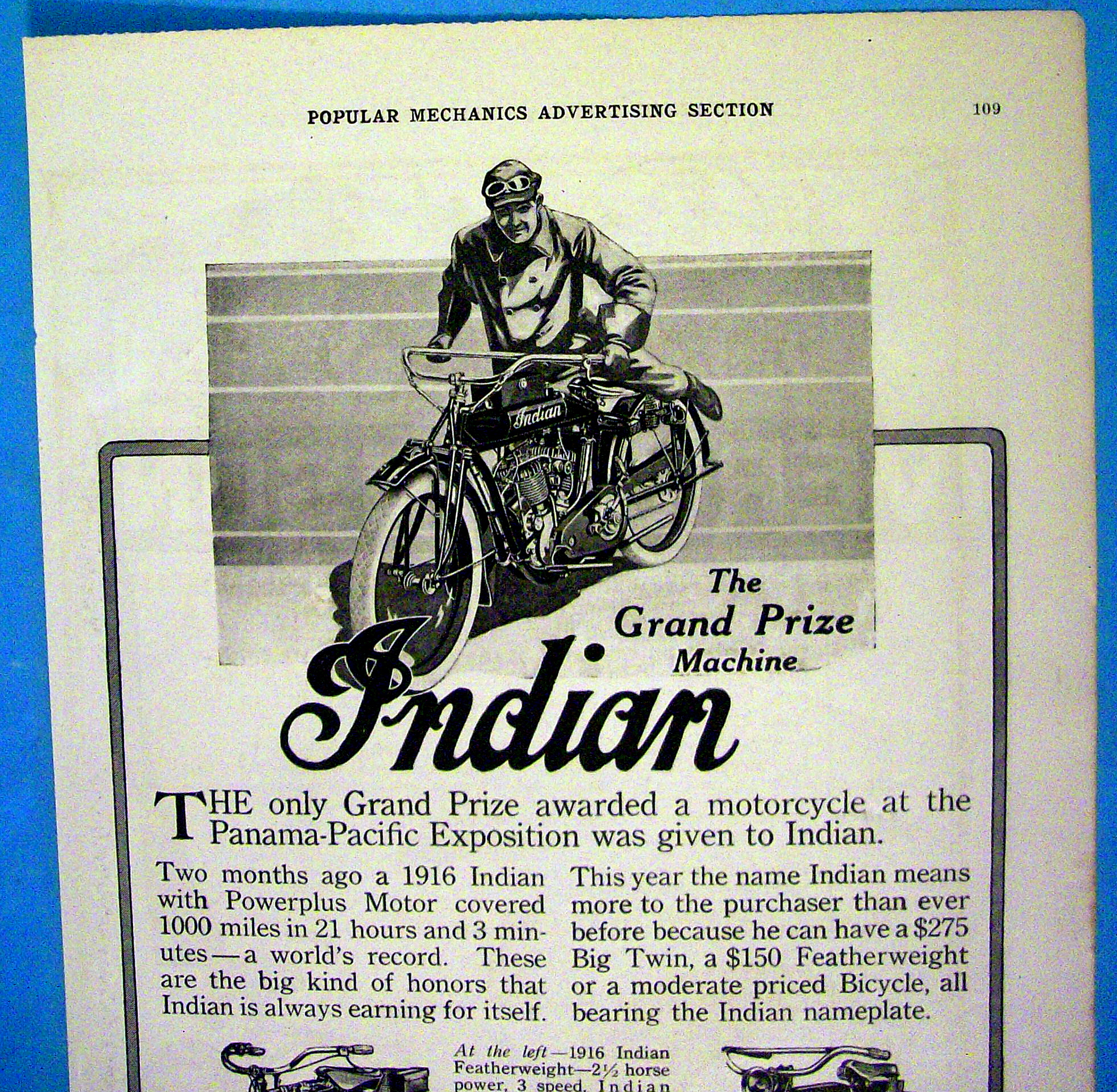 1916 Hendee with Indian Motorcycle