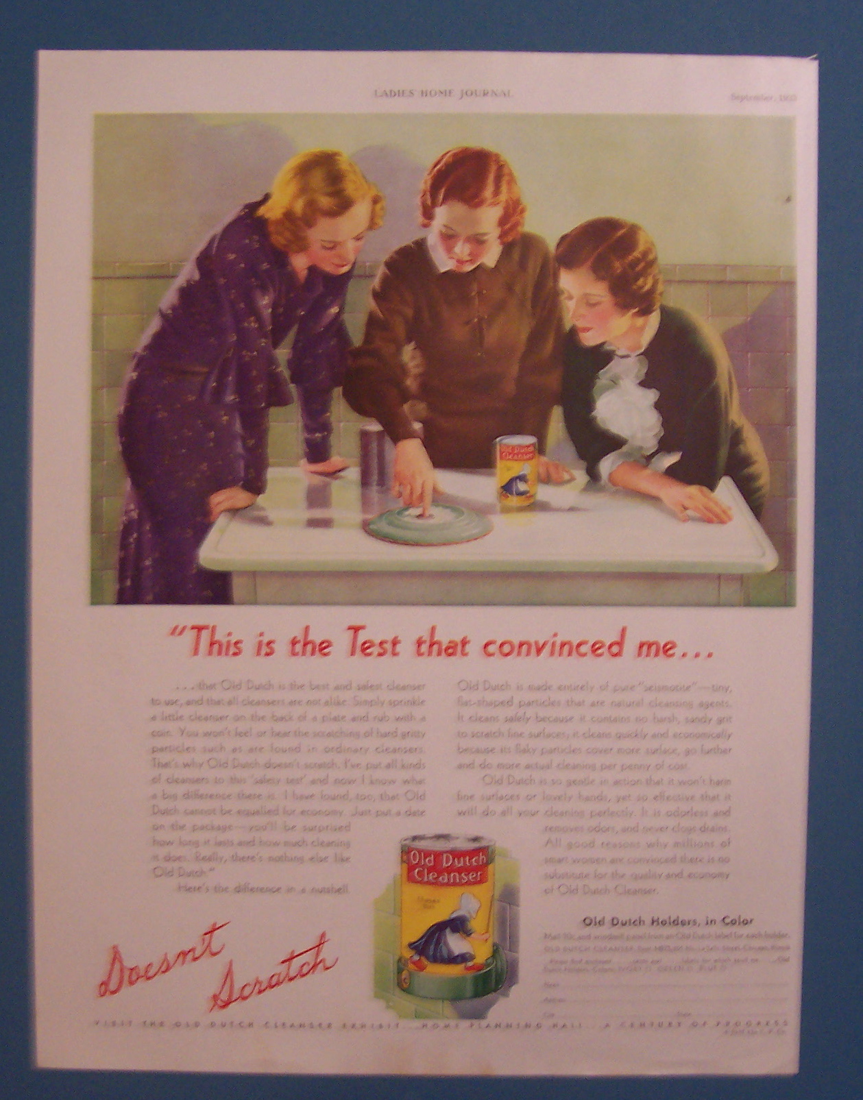 1933  Old Dutch Cleanser