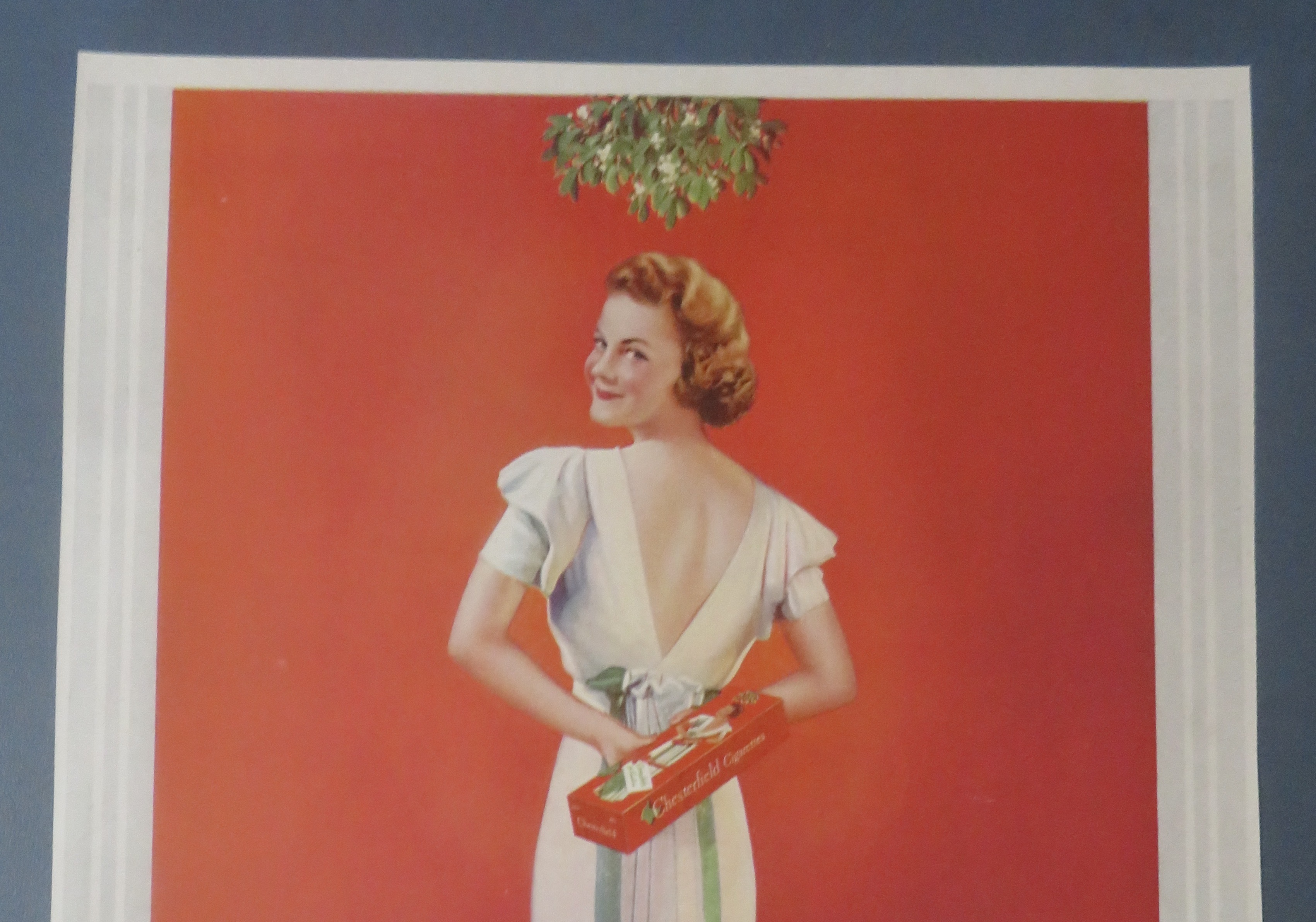 1937 Chesterfield Cigarettes with Woman In Dress