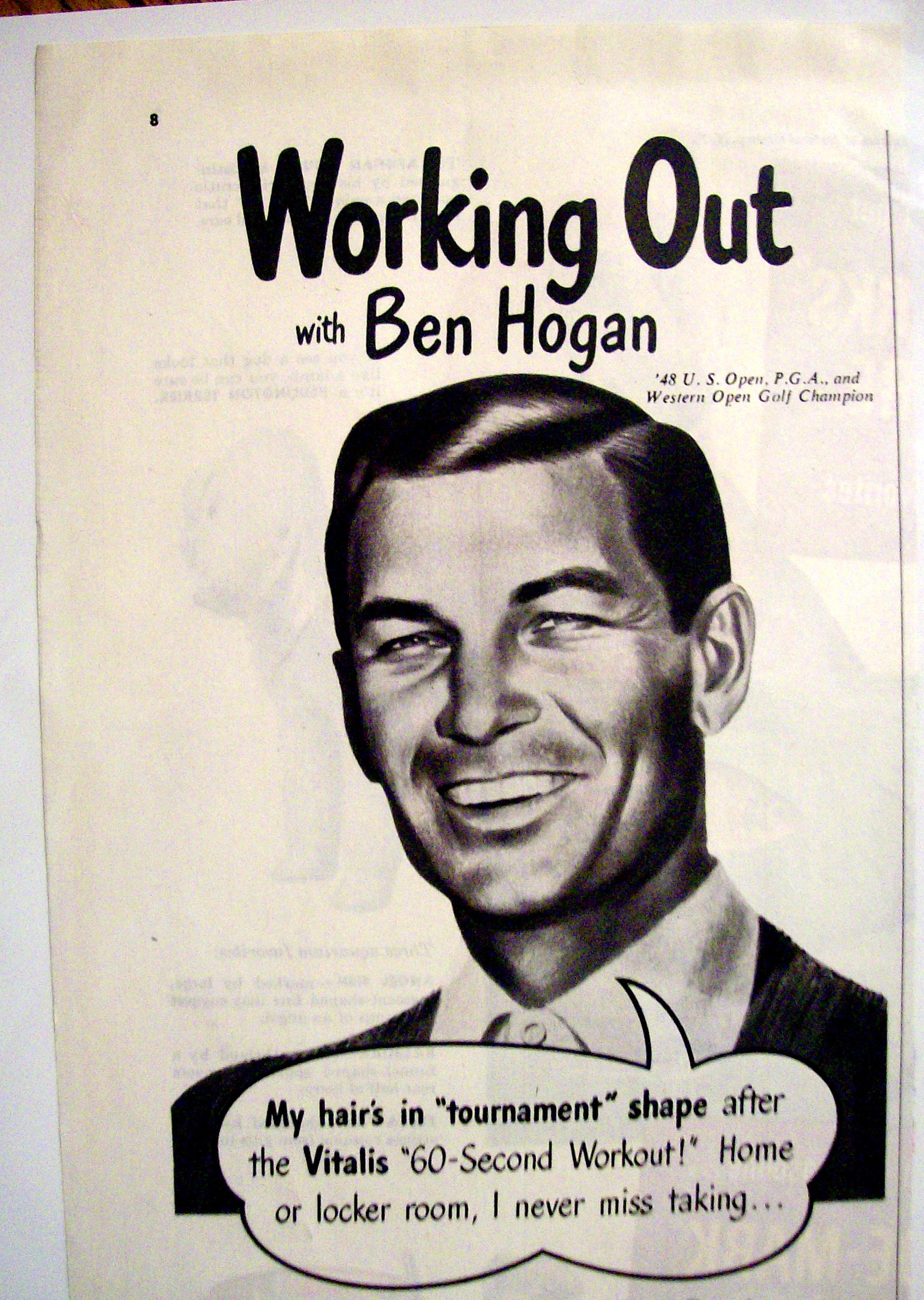 Vintage Ad: 1948 Vitalis w/Ben Hogan