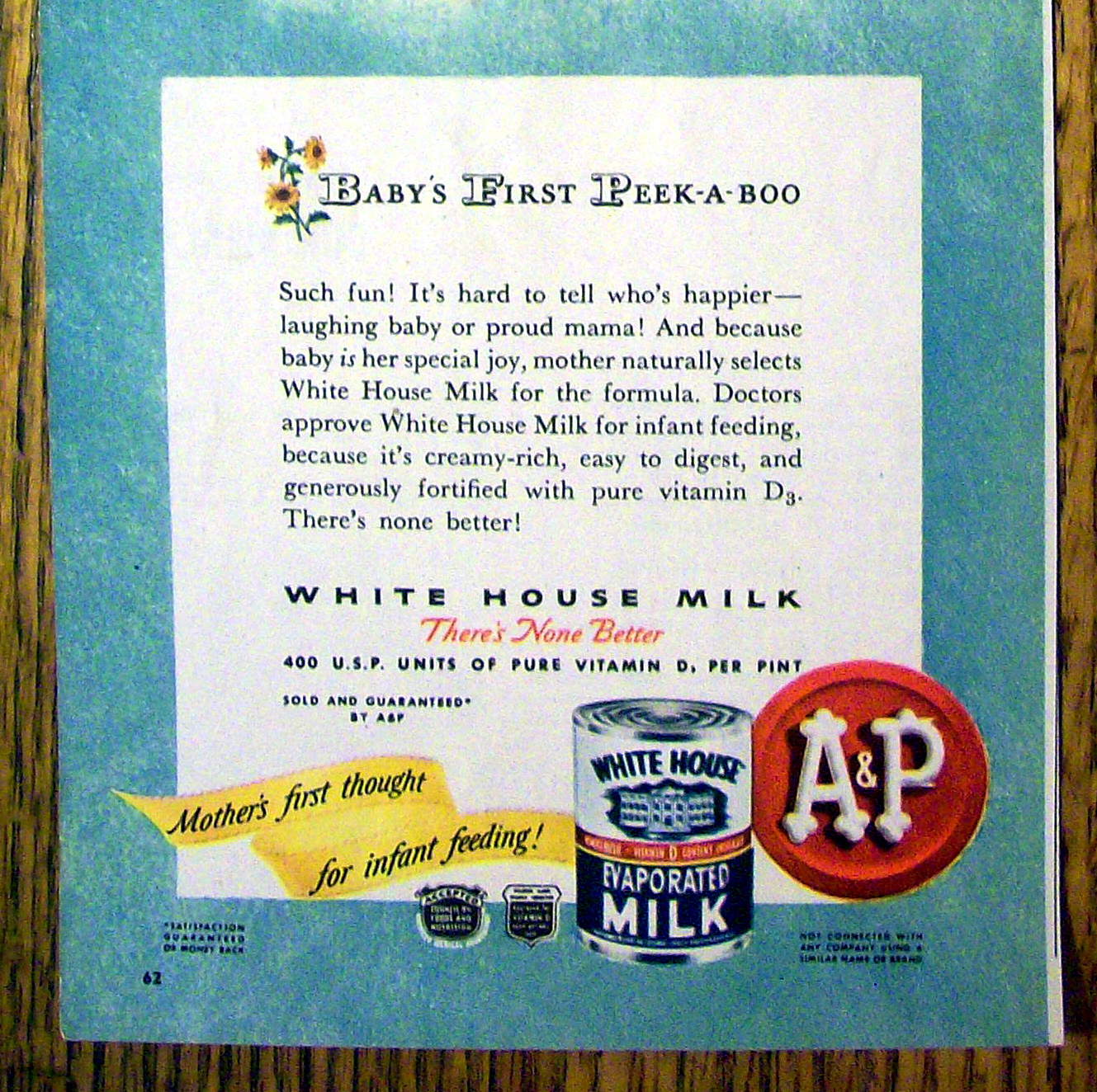 Vintage Ad: 1947 White House Evaporated Milk