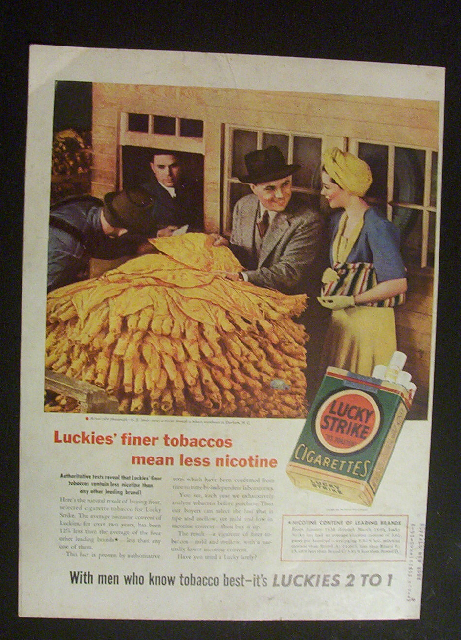 1940  Lucky  Strike  Cigarettes