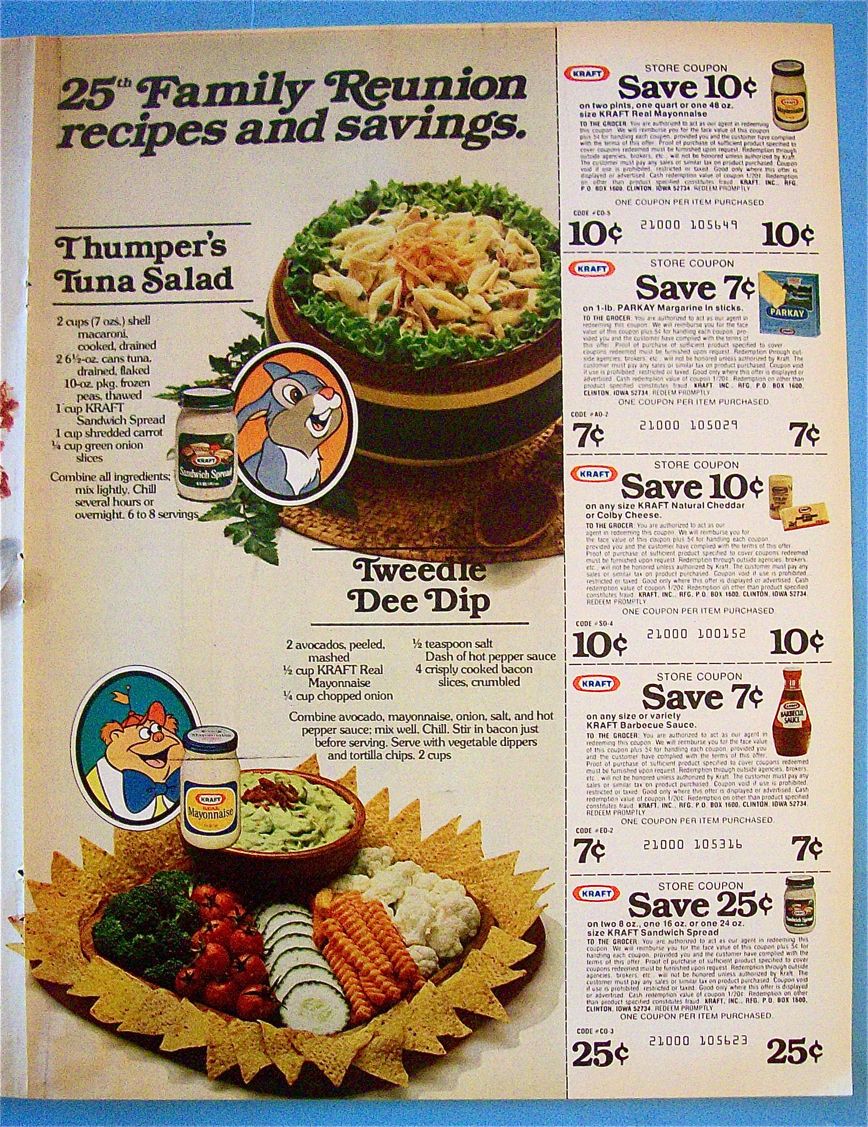 1980 Kraft Foods with Thumper, Tweedie Dee & More