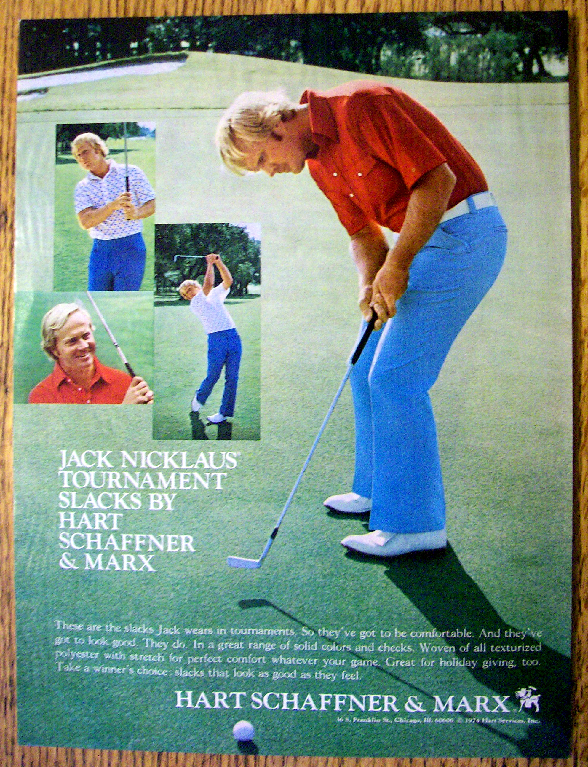 1974 Jack Nicklaus Tournament Slacks w/ Jack Nicklaus