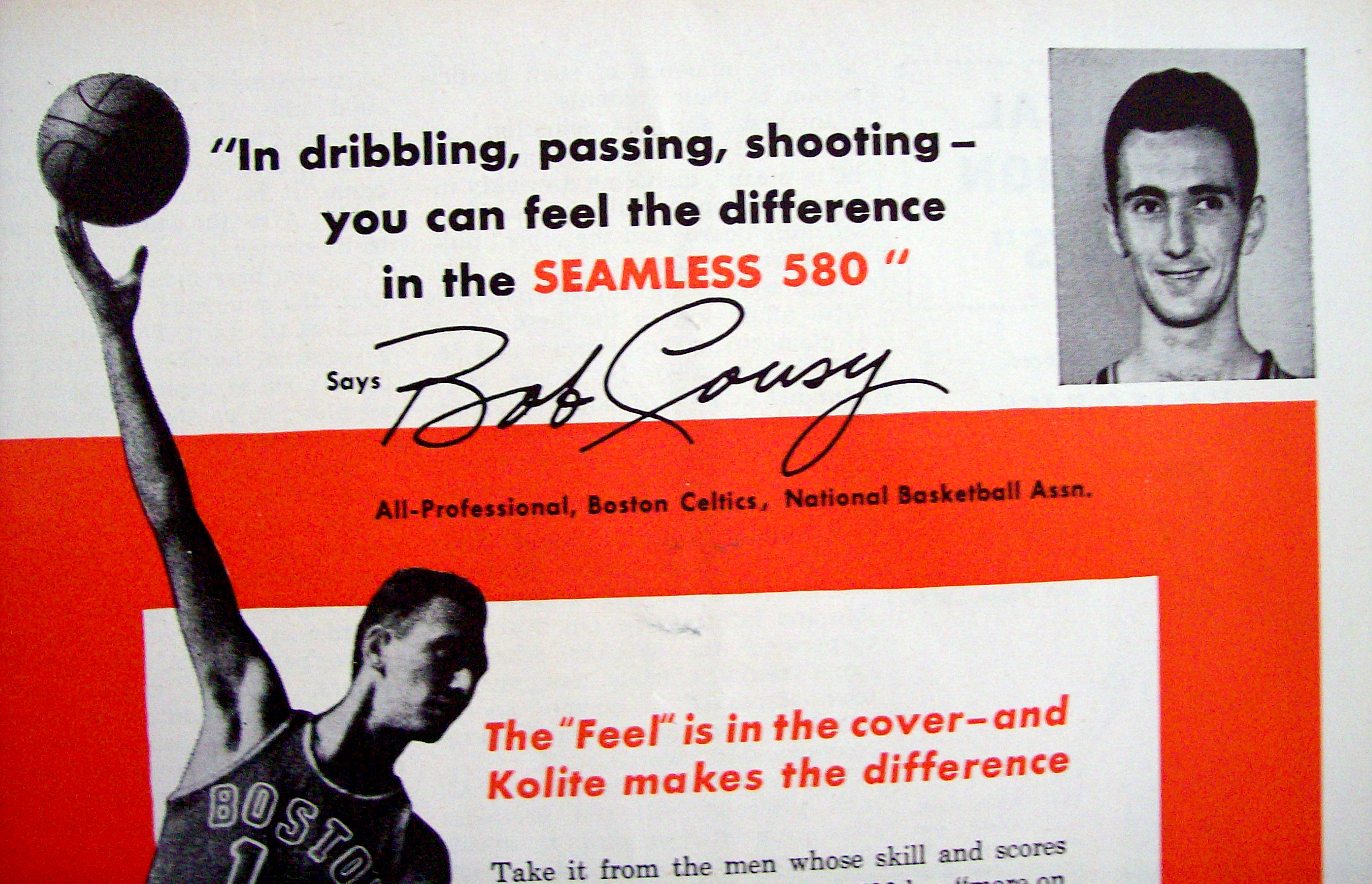 1955 Seamless 580 Basketball with Bob Cousy