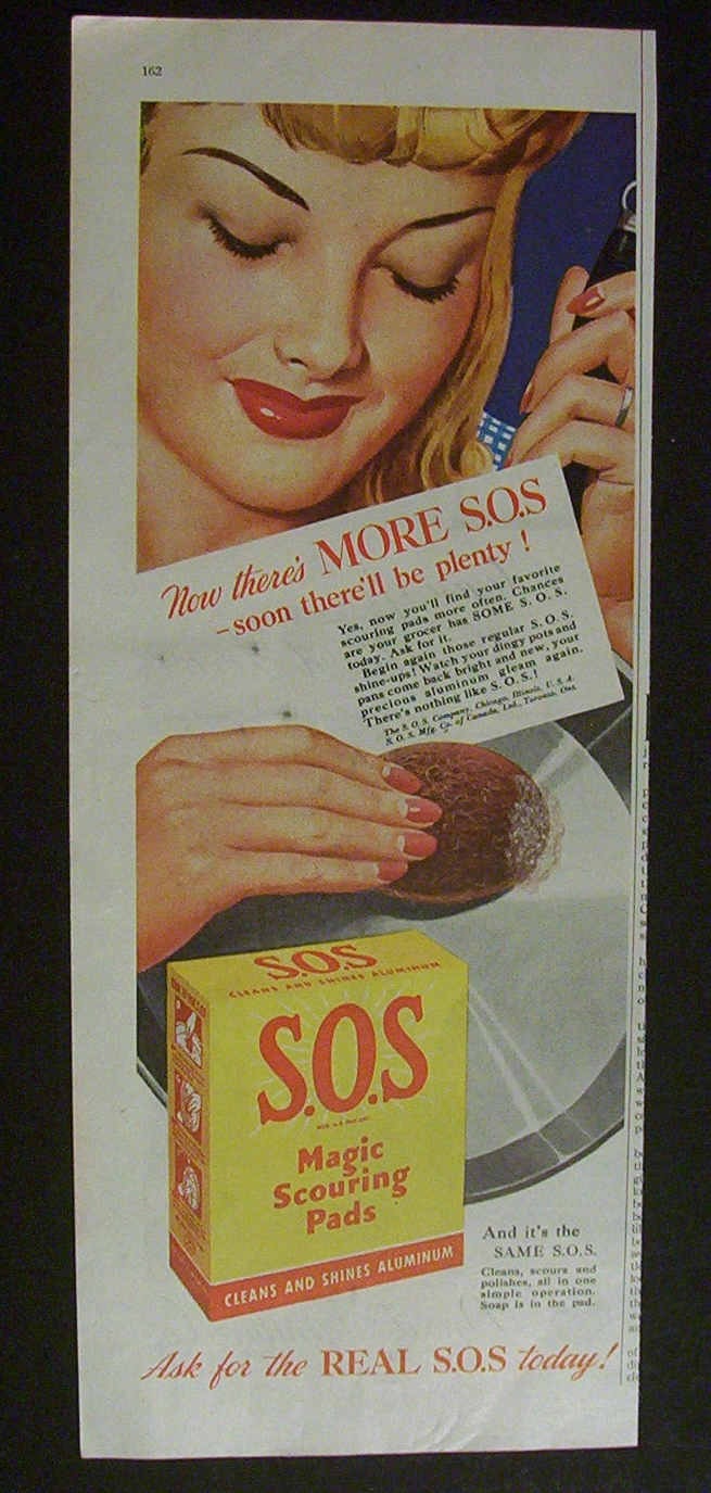 1944  S. O. S.  Magic  Scouring  Pads