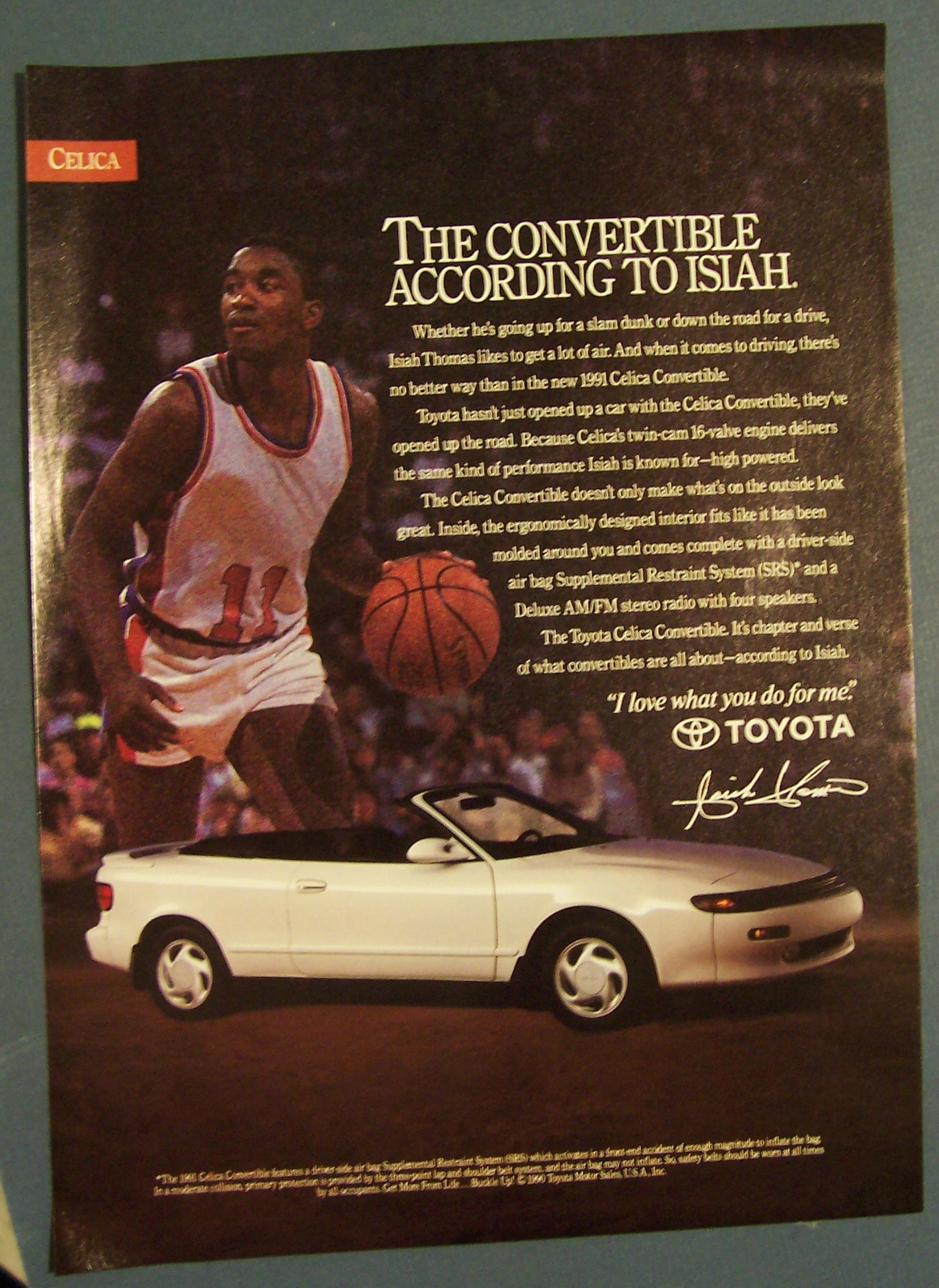 1991  Toyota  Celica  Convertible  with  Isiah  Thomas
