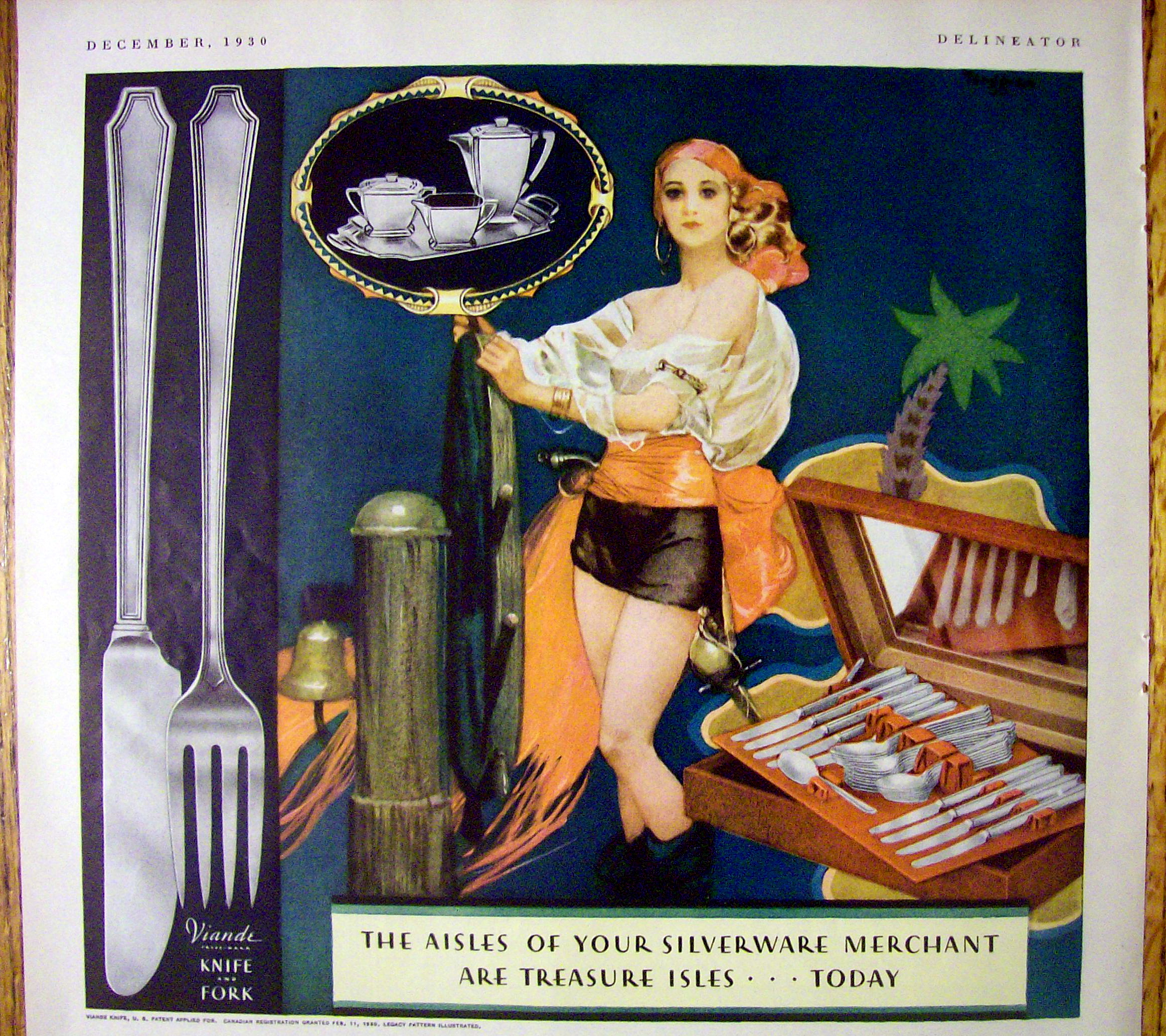1930 1847 Rogers Bros. Silverplate w/ Woman As Pirate