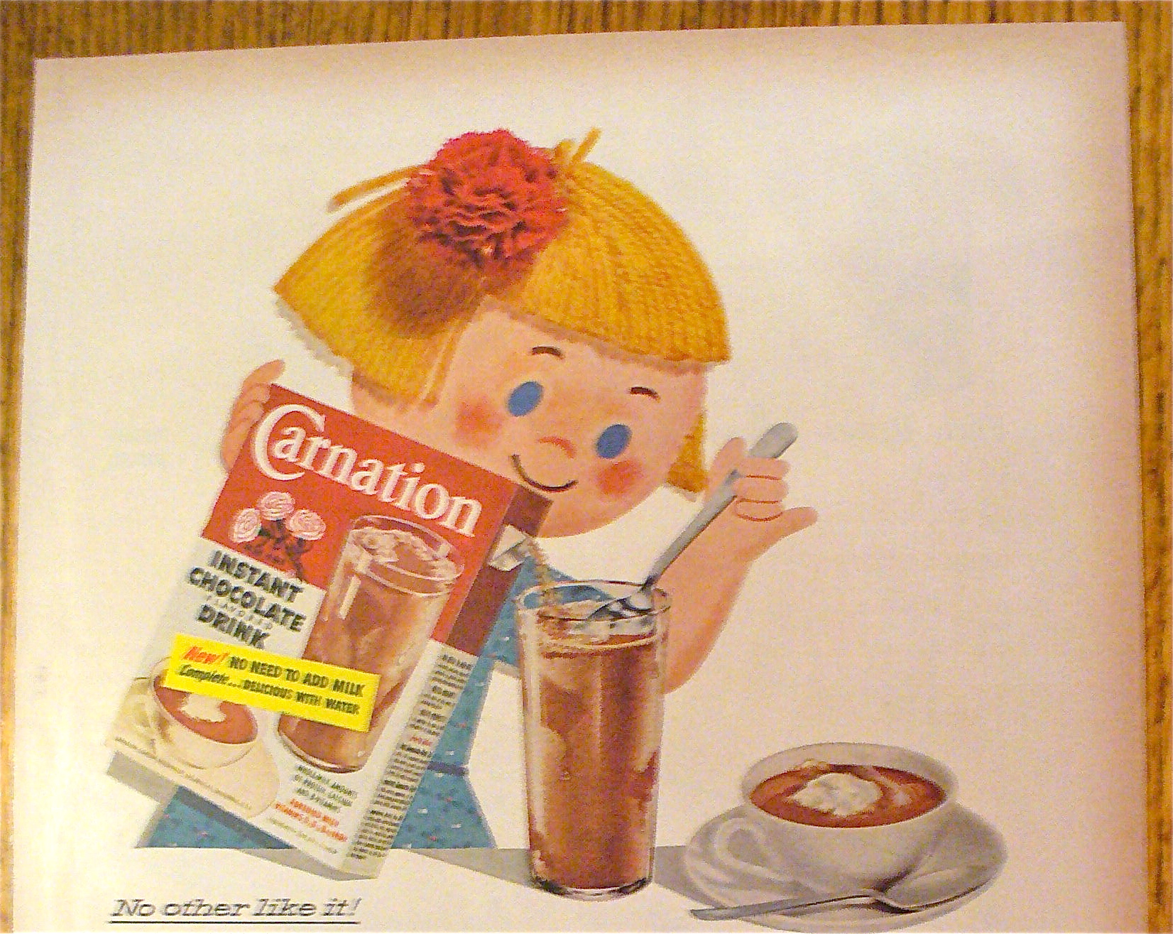 1955 Carnation Drink Mix With Little Girl