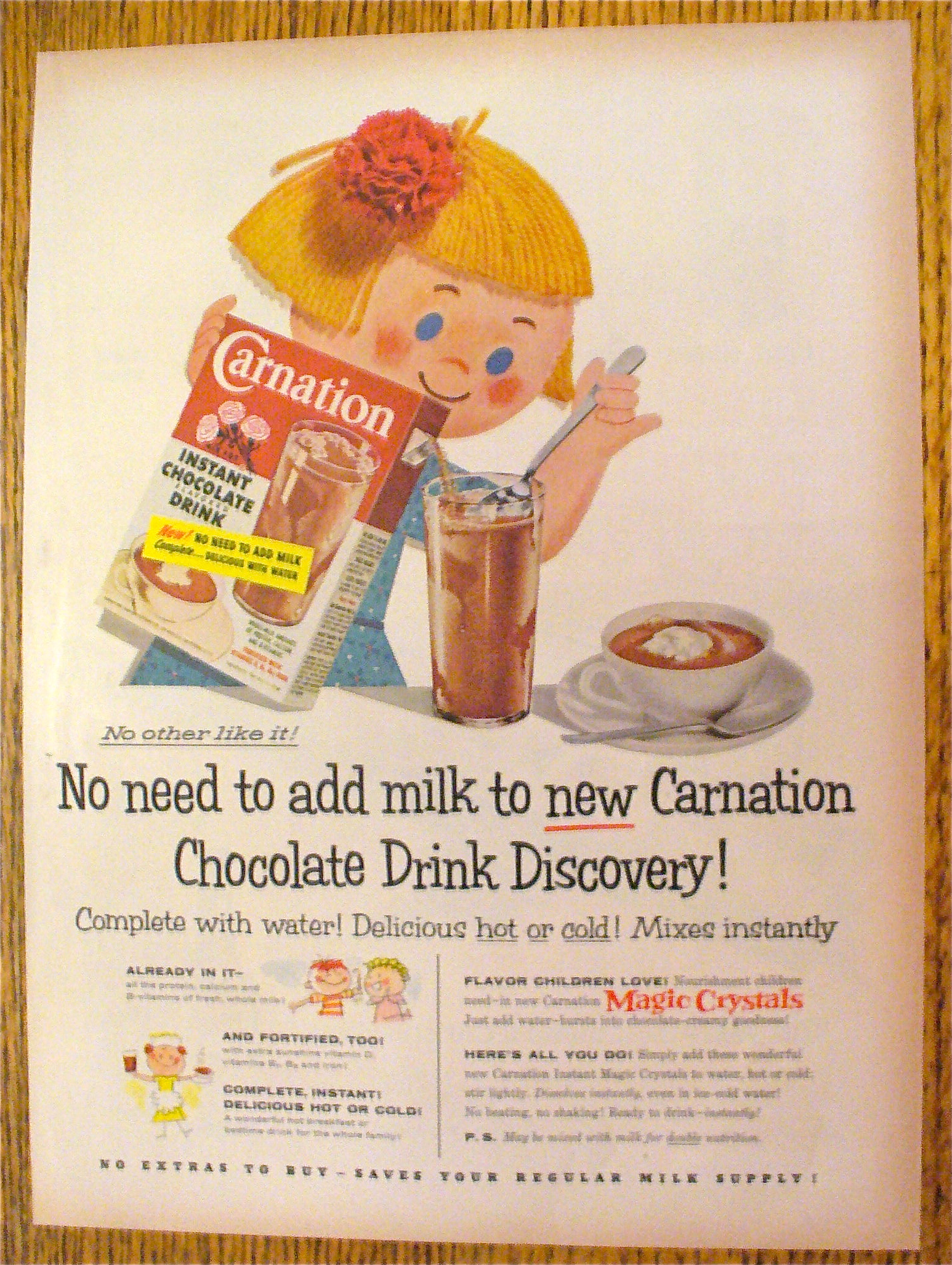 1955 Carnation Drink Mix With Little Girl