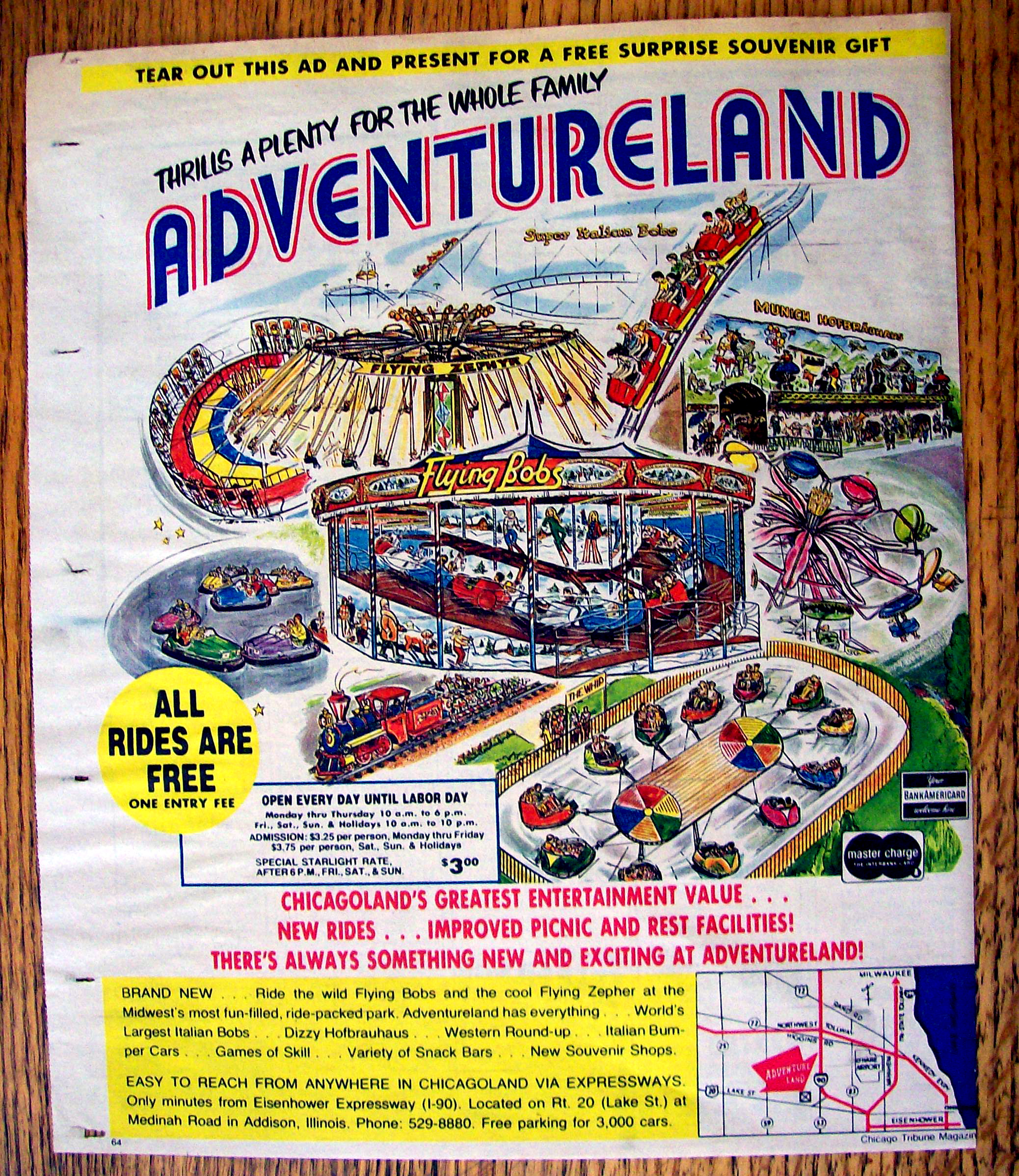 Vintage Ad: 1976 Adventure Land Amusement Park
