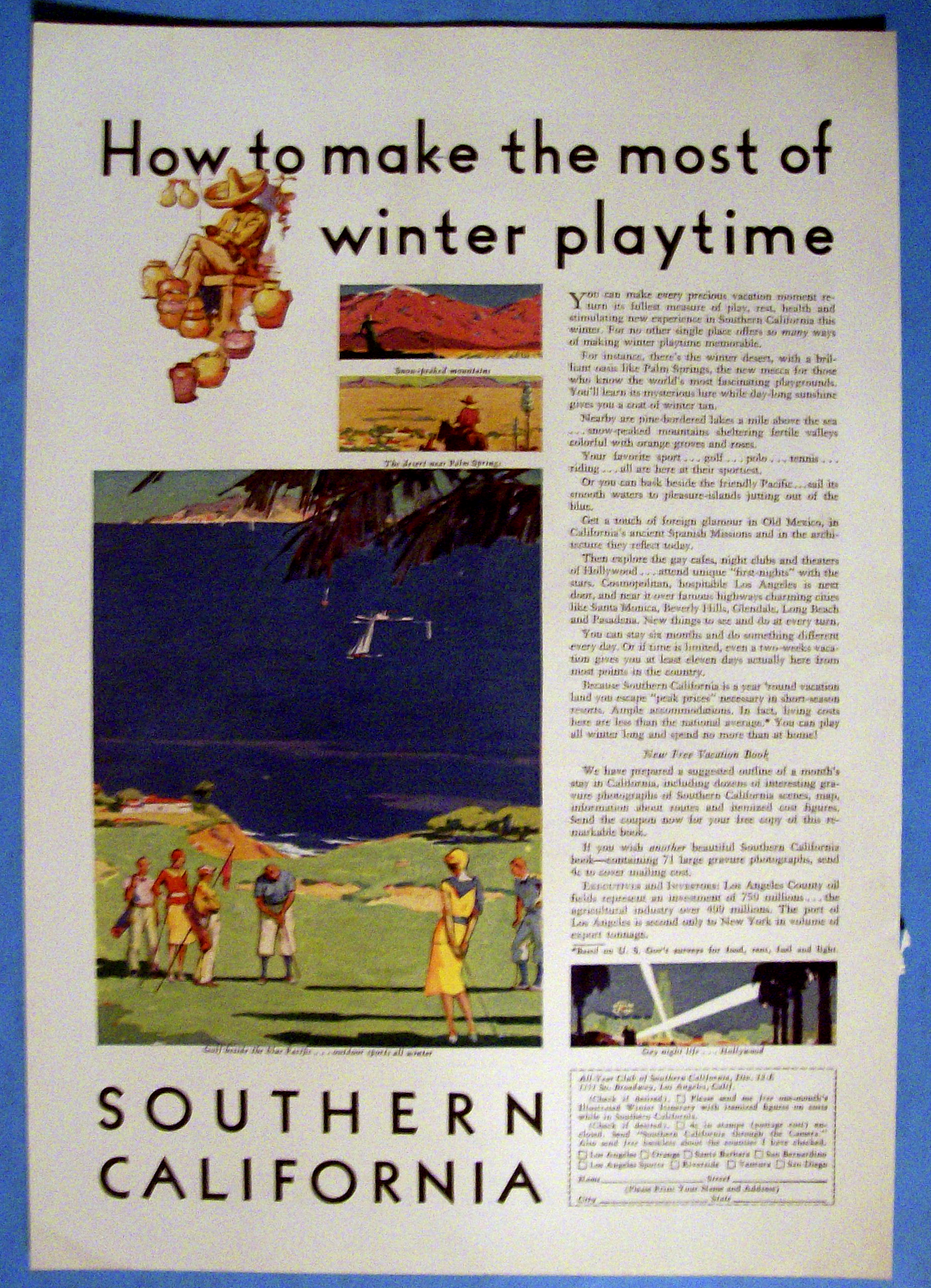 Vintage Ad: 1930 Southern California