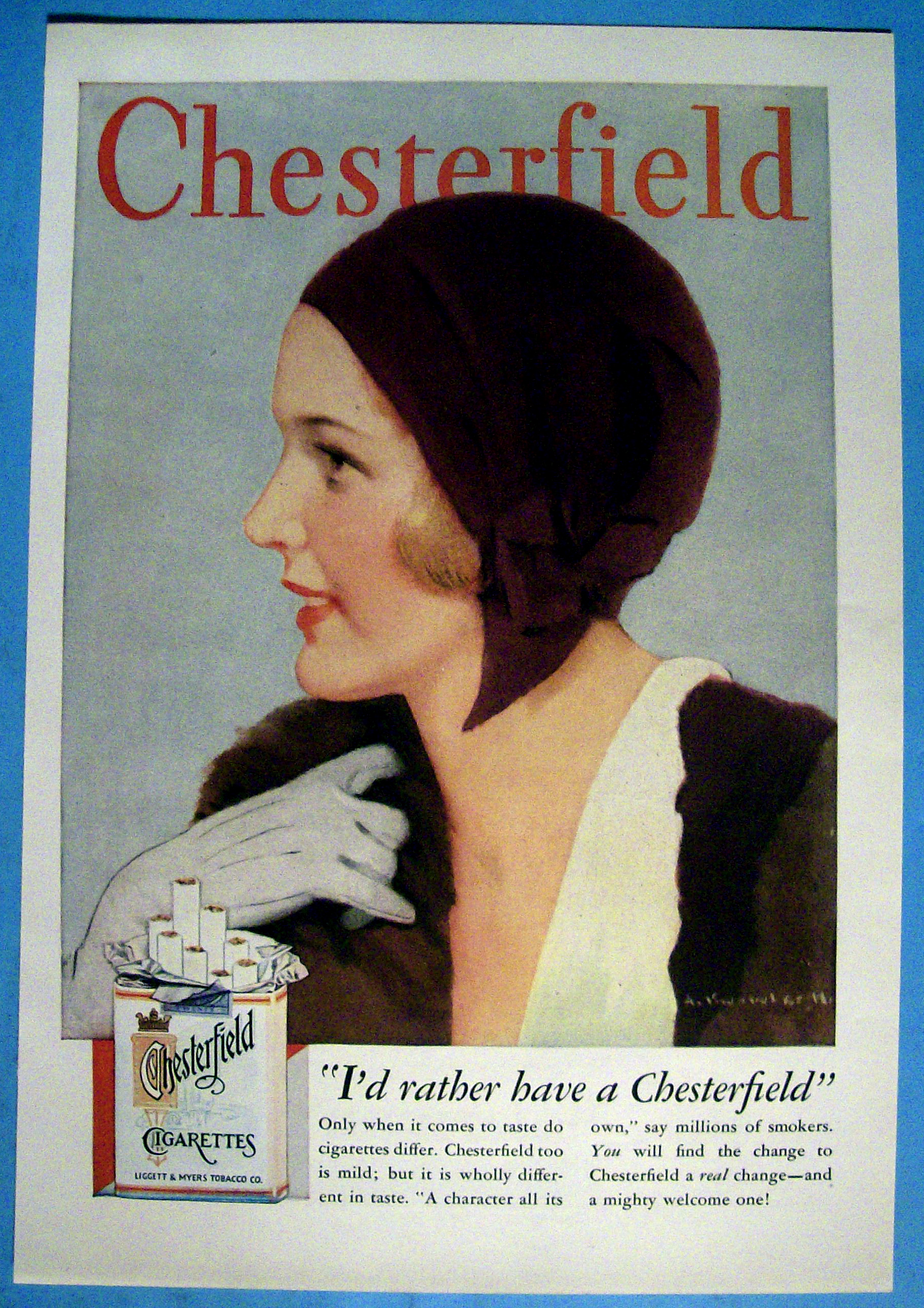 Vintage Ad: 1931 Chestefield Cigarettes