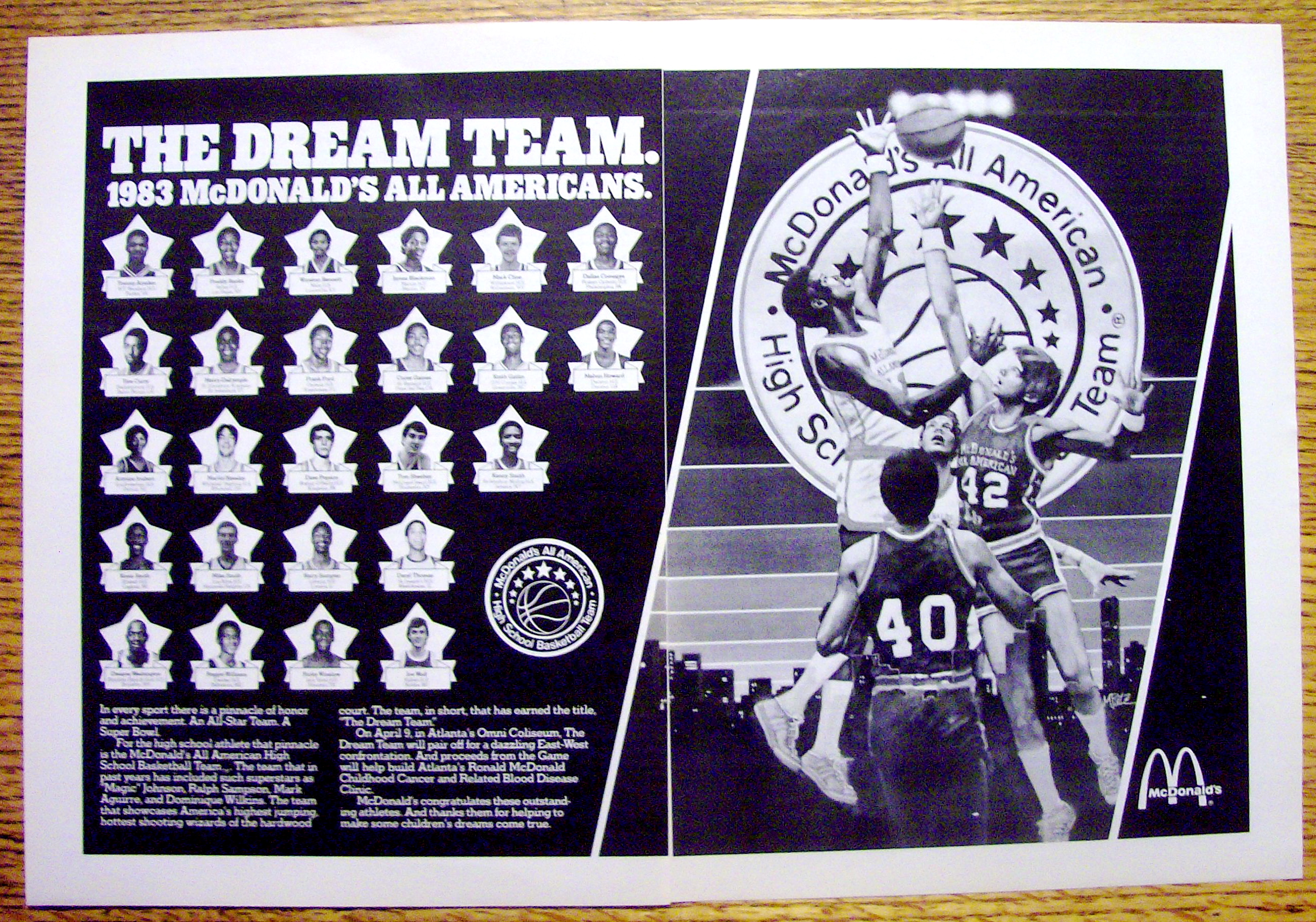 1983 Mc Donald's Dream Team with Kenny Smith