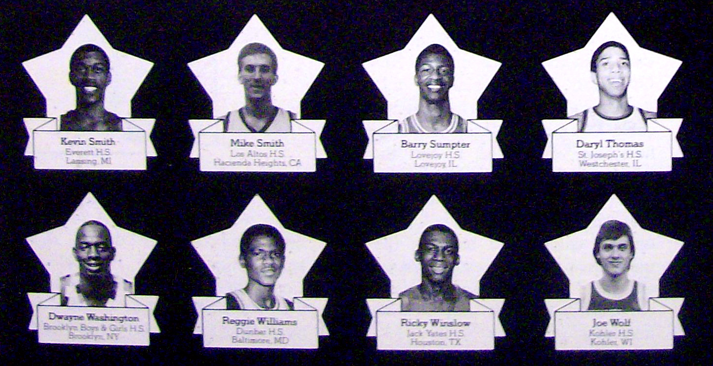 1983 Mc Donald's Dream Team with Kenny Smith