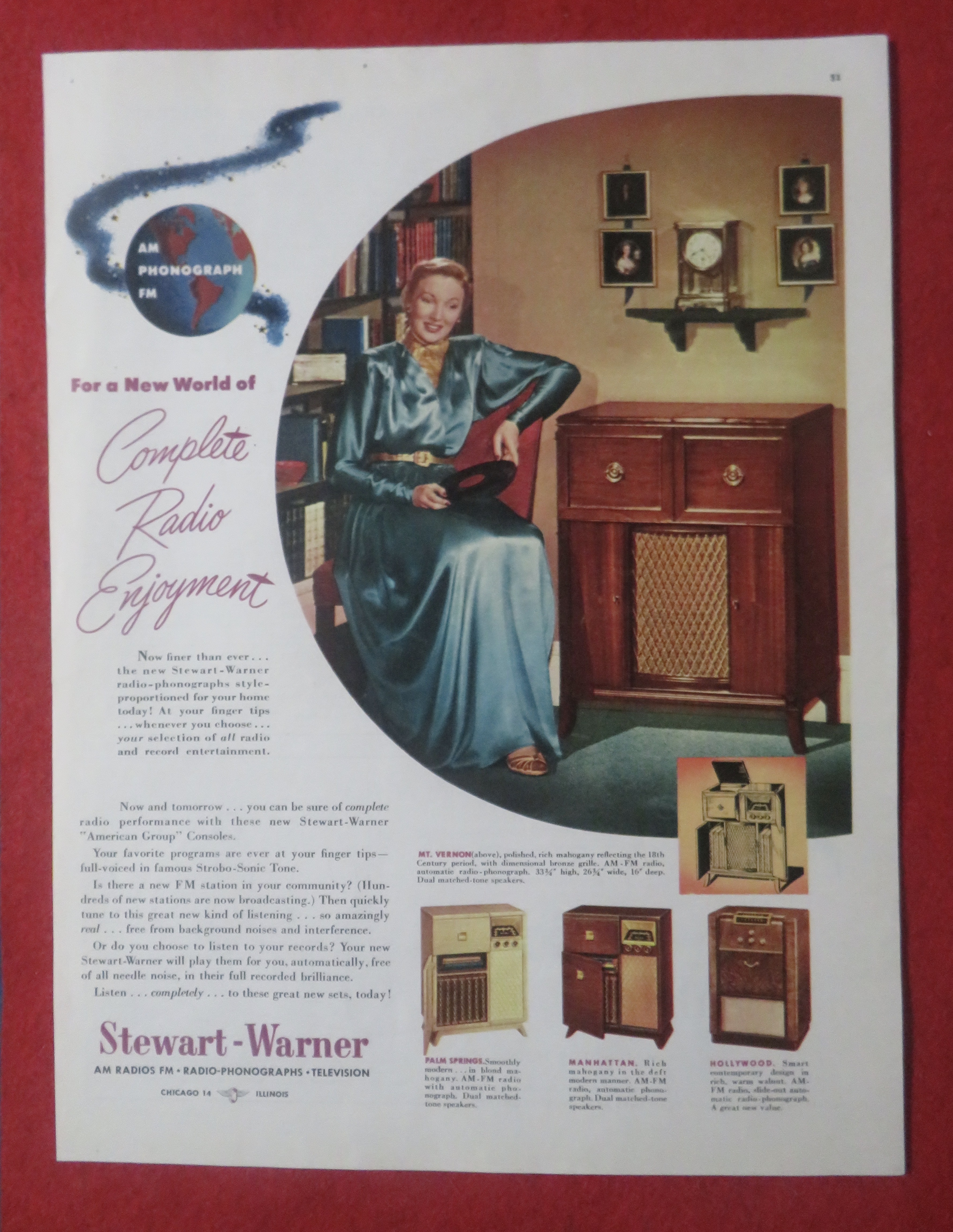 1948 Stewart-Warner Radio with the Mount Vernon Model