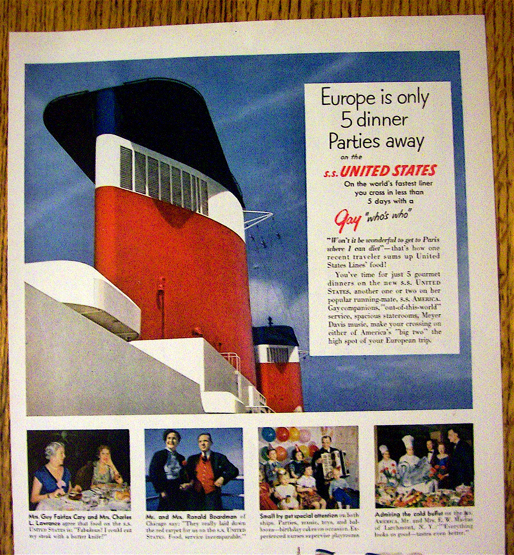 1953 United States Lines with the S. S. United States