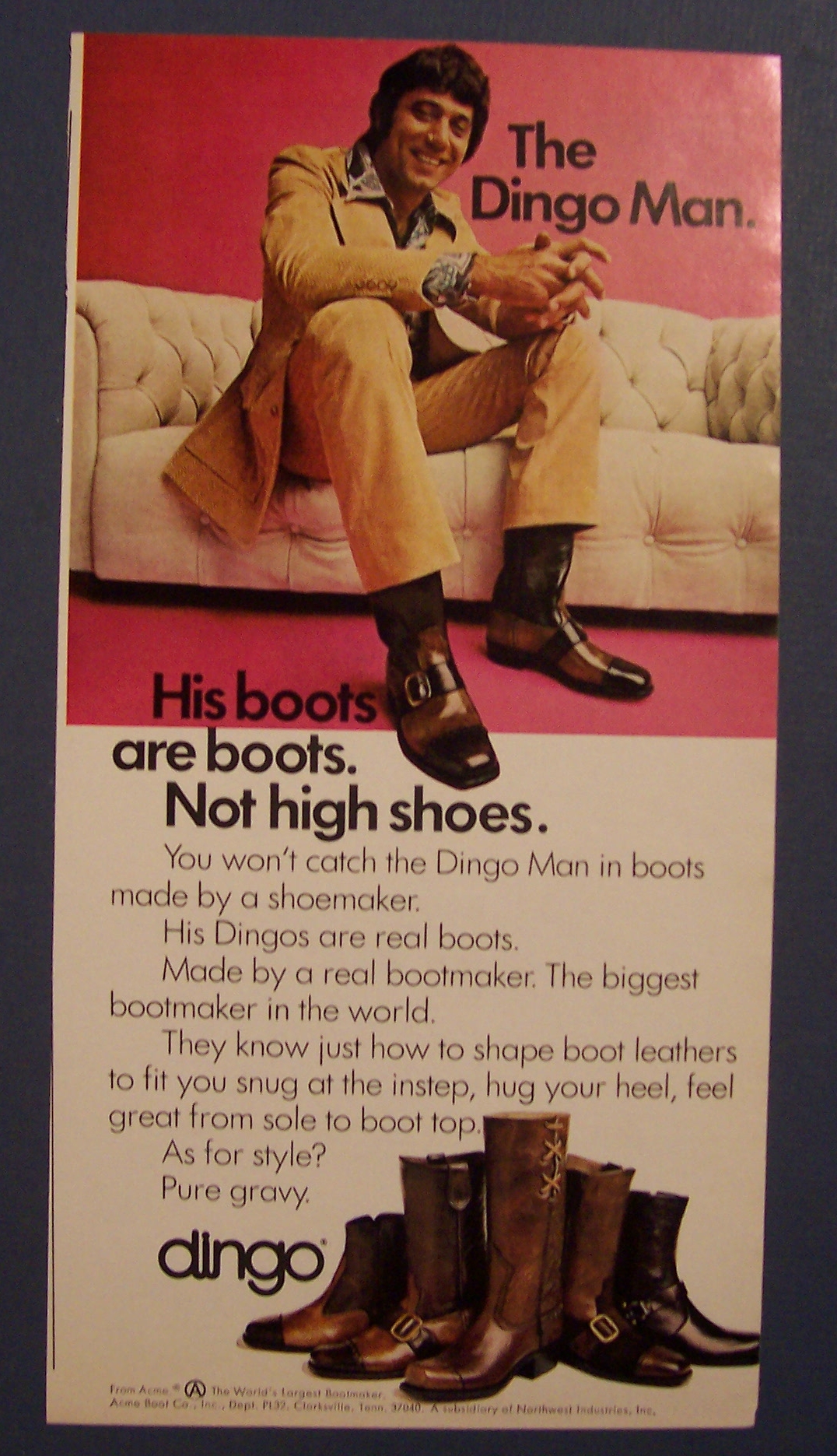 1971 Dingo Boots with Joe Namath